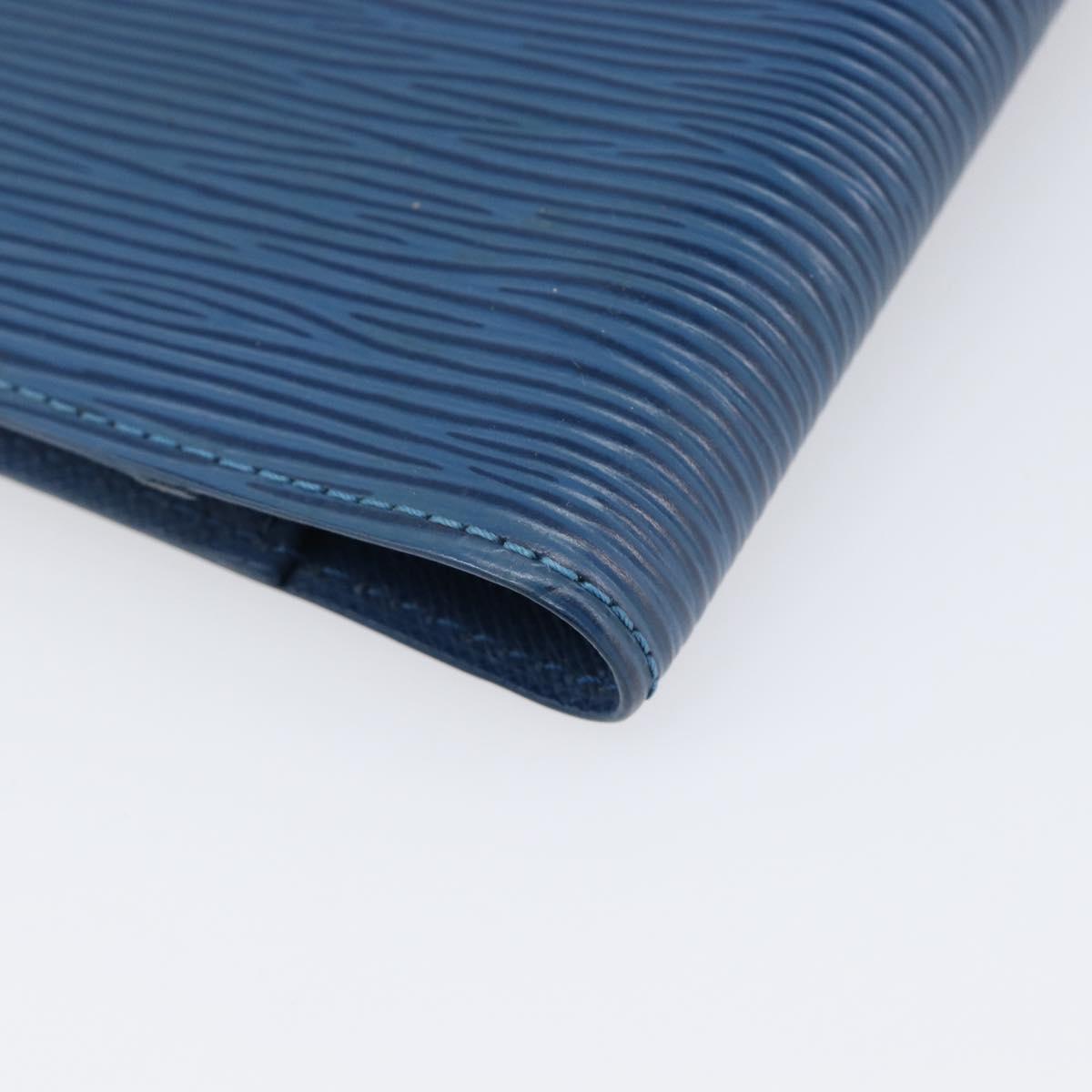 LOUIS VUITTON Epi Agenda PM Day Planner Cover Blue R20055 LV Auth BA15742