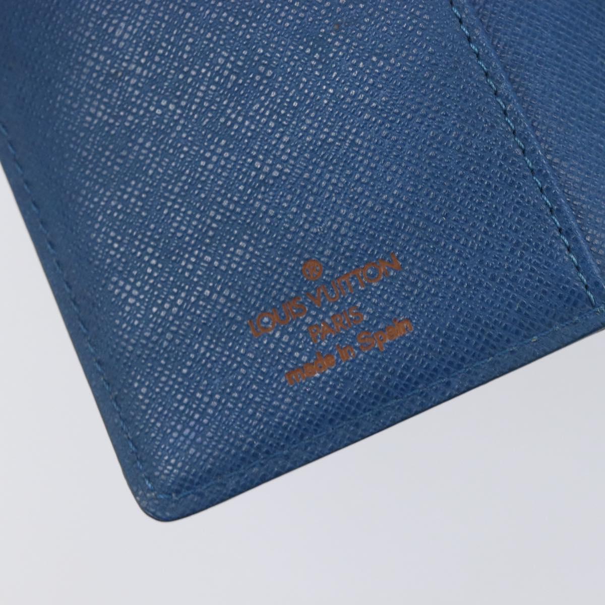 LOUIS VUITTON Epi Agenda PM Day Planner Cover Blue R20055 LV Auth BA15742