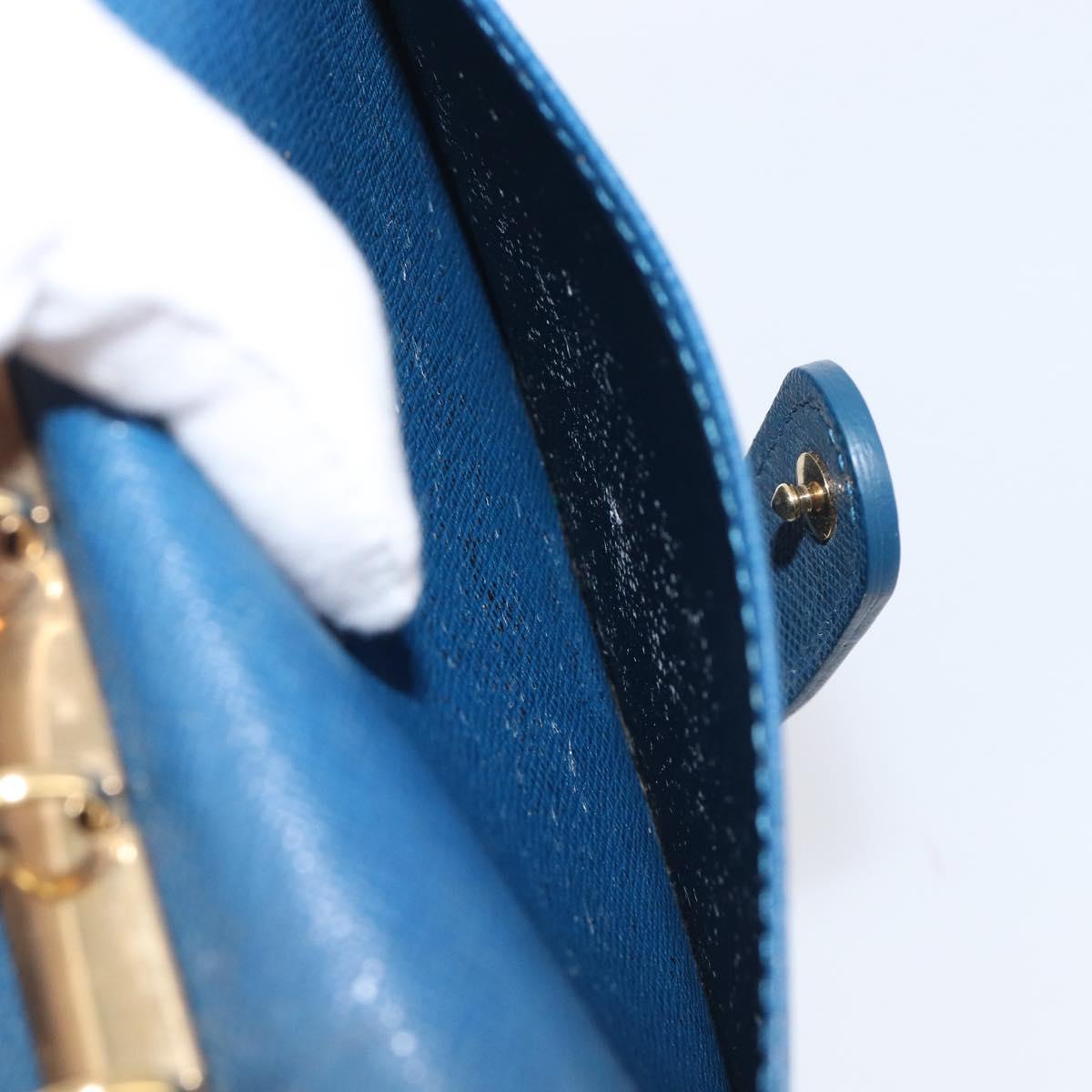 LOUIS VUITTON Epi Agenda PM Day Planner Cover Blue R20055 LV Auth BA15742