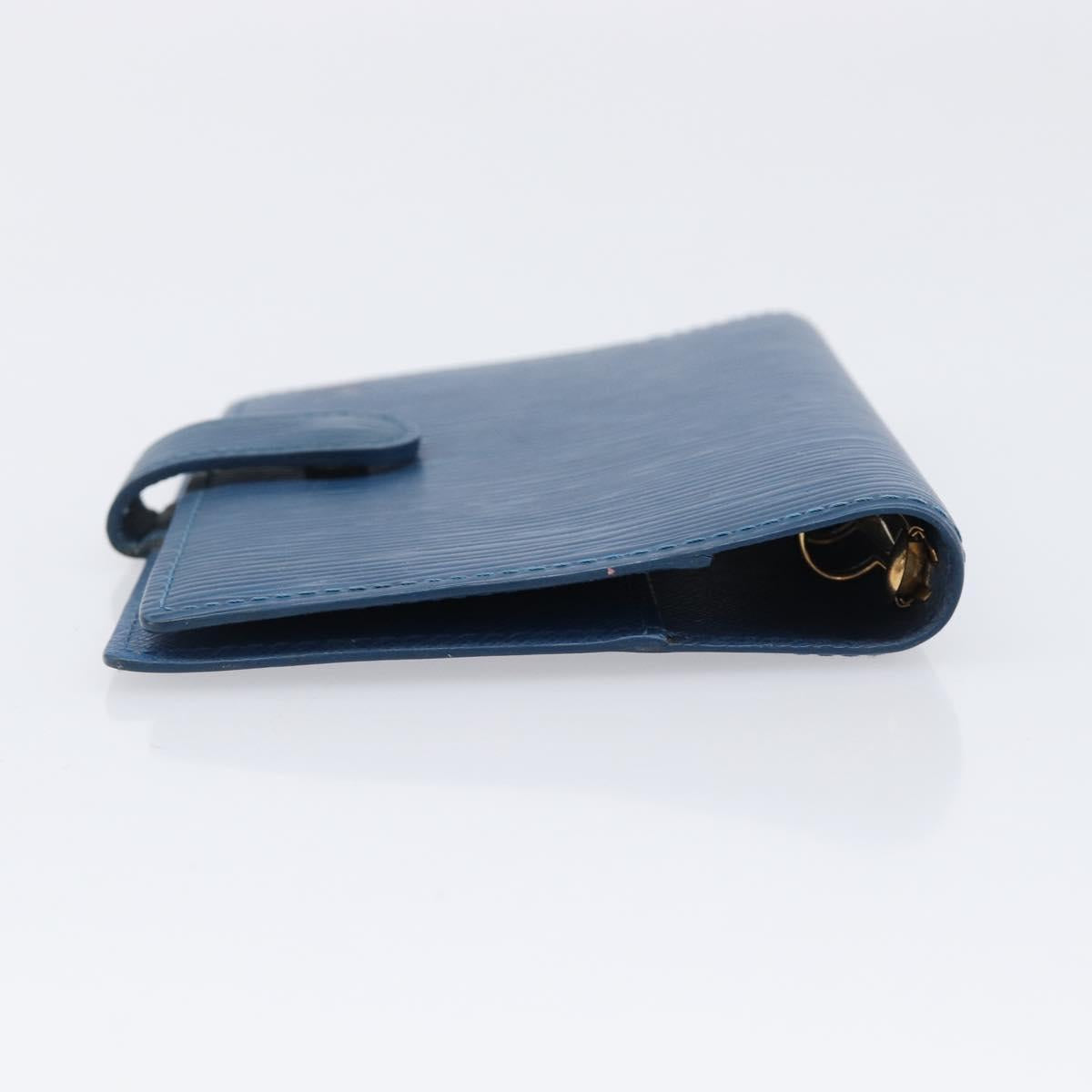 LOUIS VUITTON Epi Agenda PM Day Planner Cover Blue R20055 LV Auth BA15742