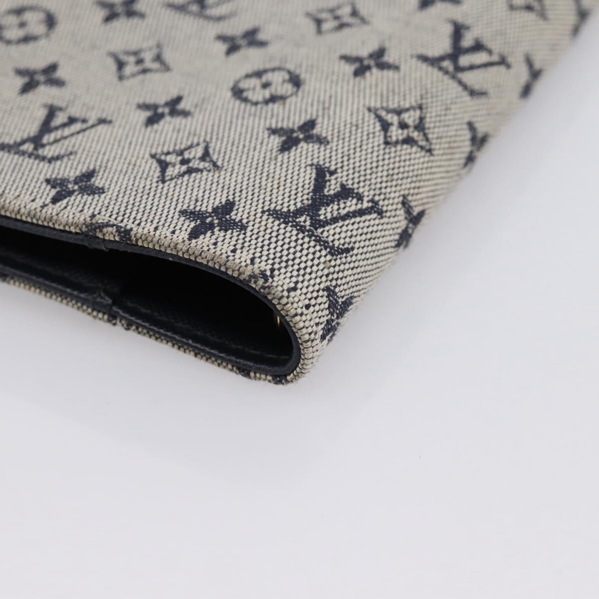 LOUIS VUITTON Monogram Mini Agenda PM Day Planner Cover Blue R20910 Auth BA15743
