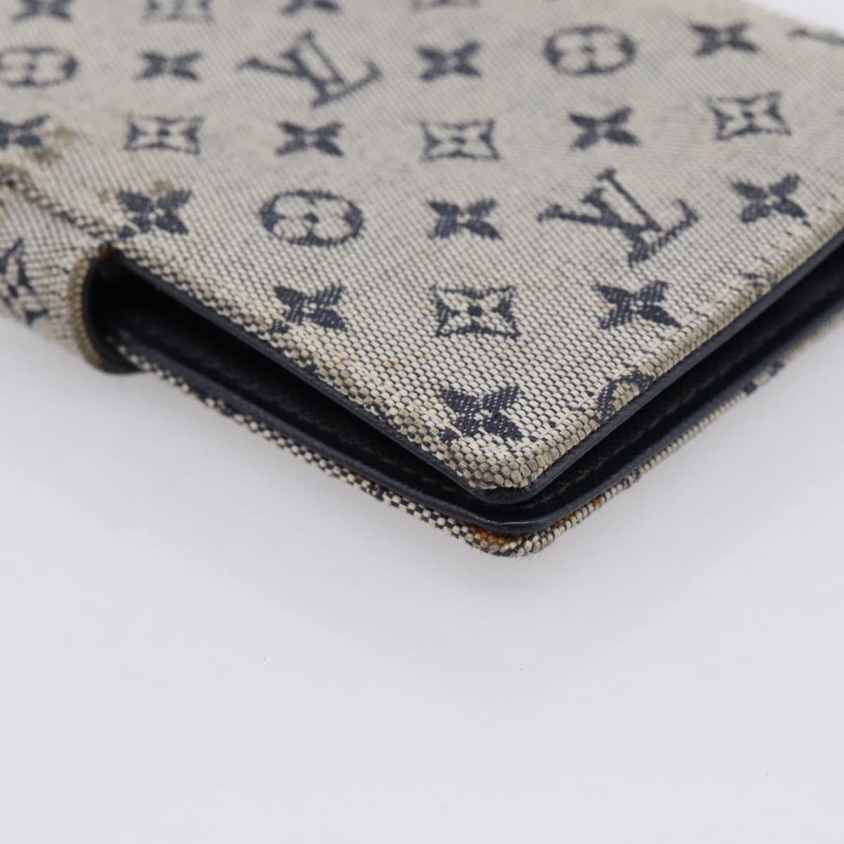 LOUIS VUITTON Monogram Mini Agenda PM Day Planner Cover Blue R20910 Auth BA15743