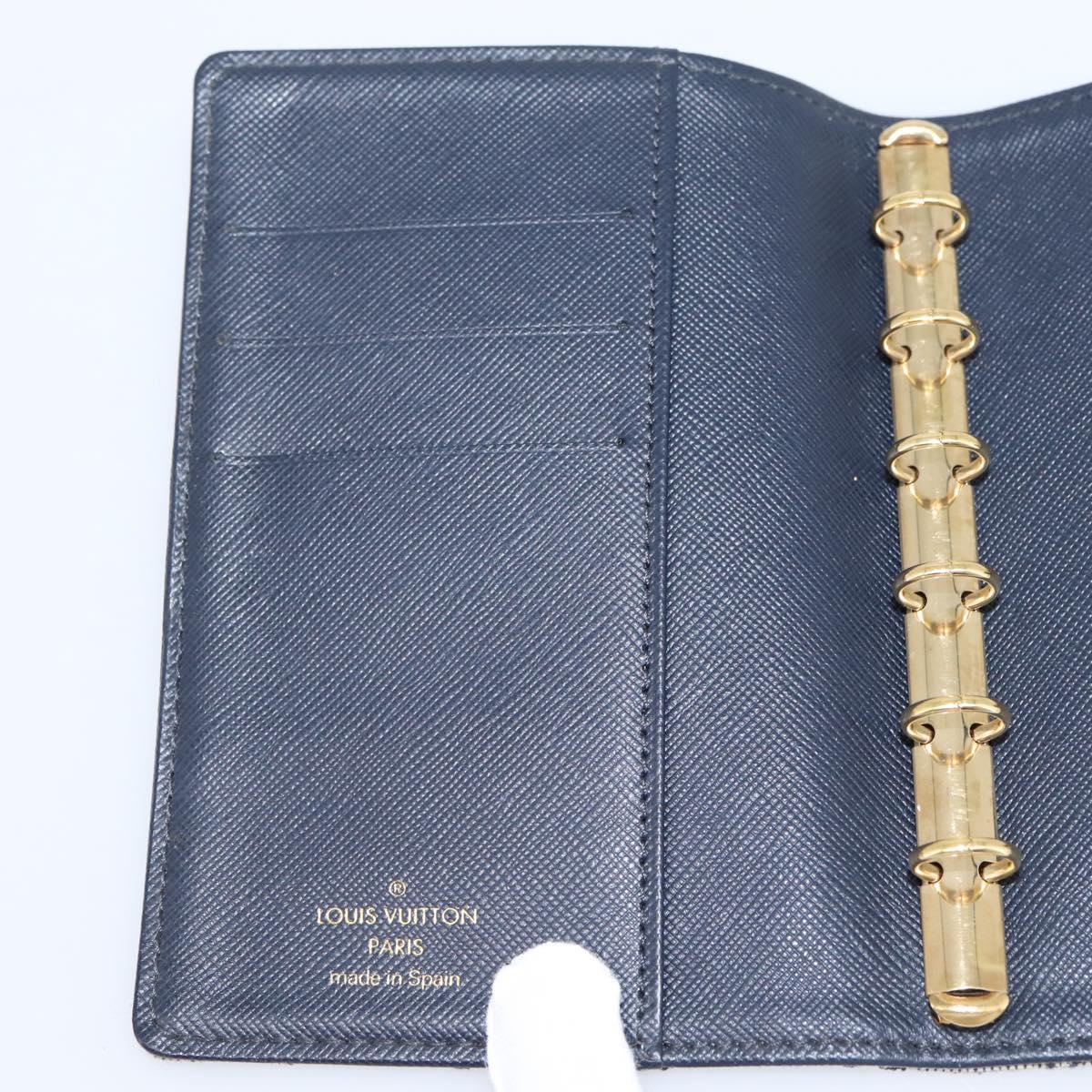 LOUIS VUITTON Monogram Mini Agenda PM Day Planner Cover Blue R20910 Auth BA15743