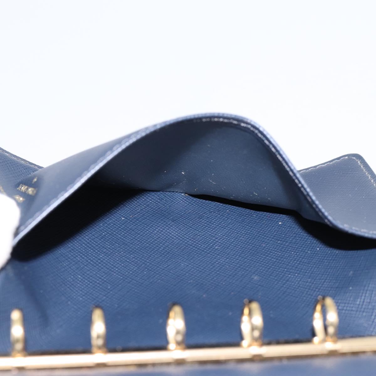 LOUIS VUITTON Monogram Mini Agenda PM Day Planner Cover Blue R20910 Auth BA15743
