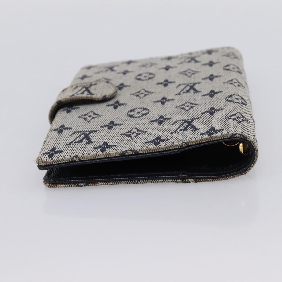LOUIS VUITTON Monogram Mini Agenda PM Day Planner Cover Blue R20910 Auth BA15743