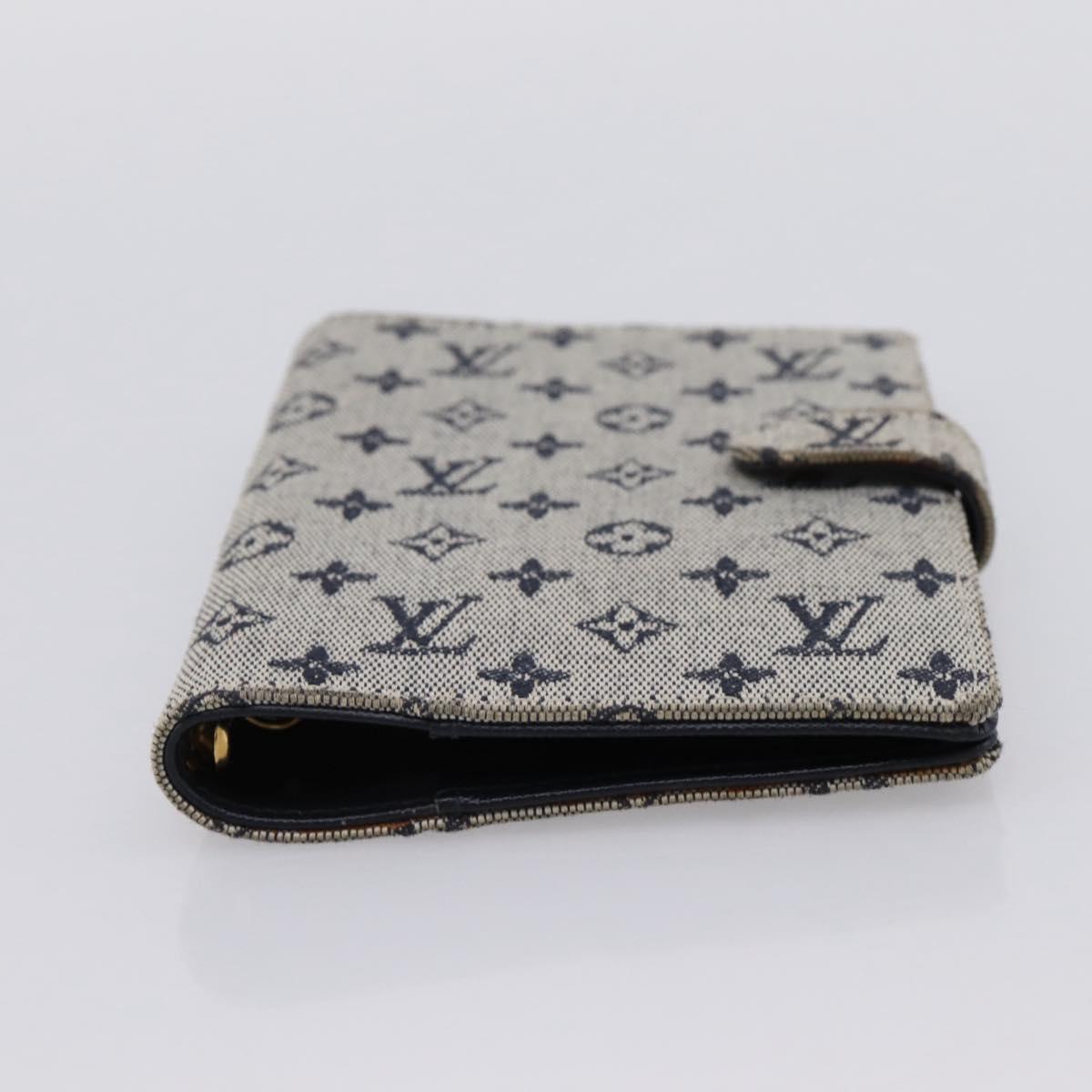 LOUIS VUITTON Monogram Mini Agenda PM Day Planner Cover Blue R20910 Auth BA15743