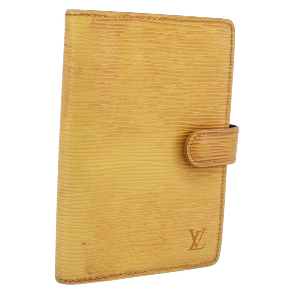 LOUIS VUITTON Epi Agenda PM Day Planner Cover Yellow R20059 LV Auth BA15744