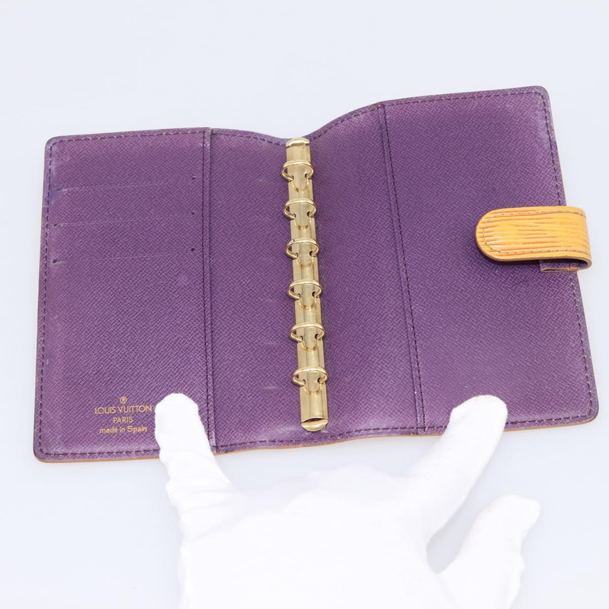 LOUIS VUITTON Epi Agenda PM Day Planner Cover Yellow R20059 LV Auth BA15744