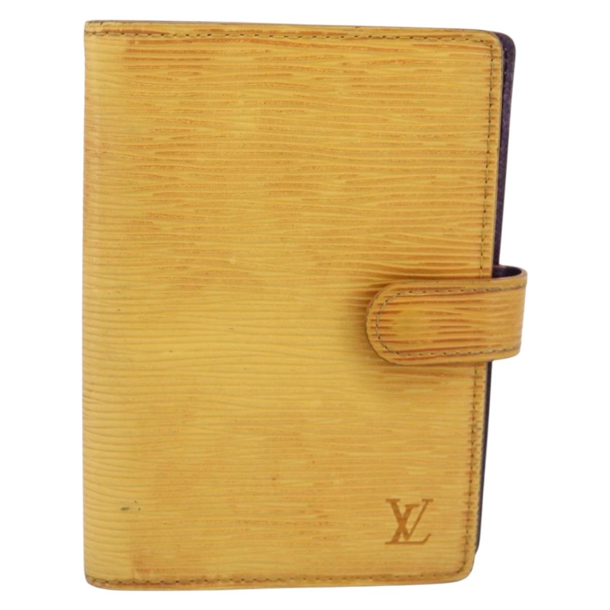 LOUIS VUITTON Epi Agenda PM Day Planner Cover Yellow R20059 LV Auth BA15744