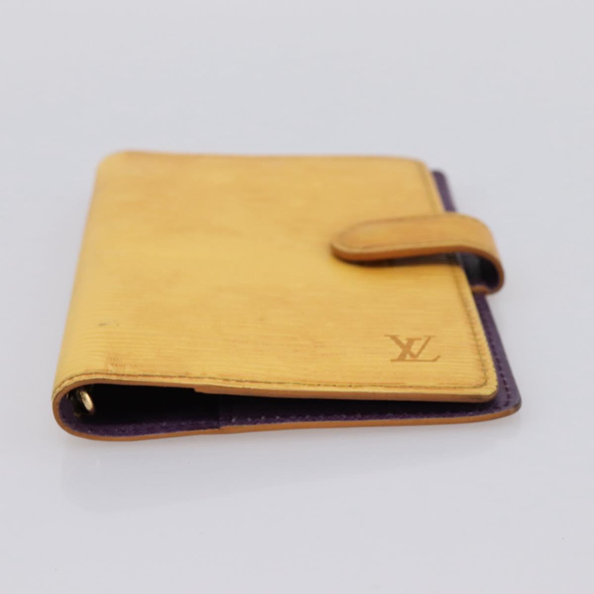 LOUIS VUITTON Epi Agenda PM Day Planner Cover Yellow R20059 LV Auth BA15744