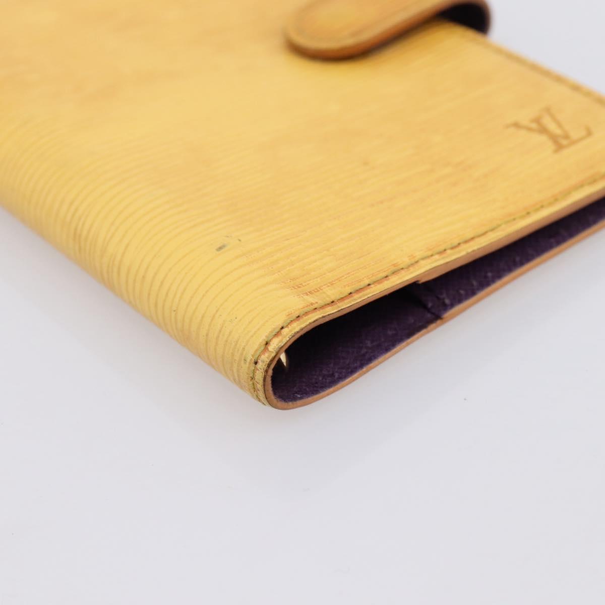 LOUIS VUITTON Epi Agenda PM Day Planner Cover Yellow R20059 LV Auth BA15744