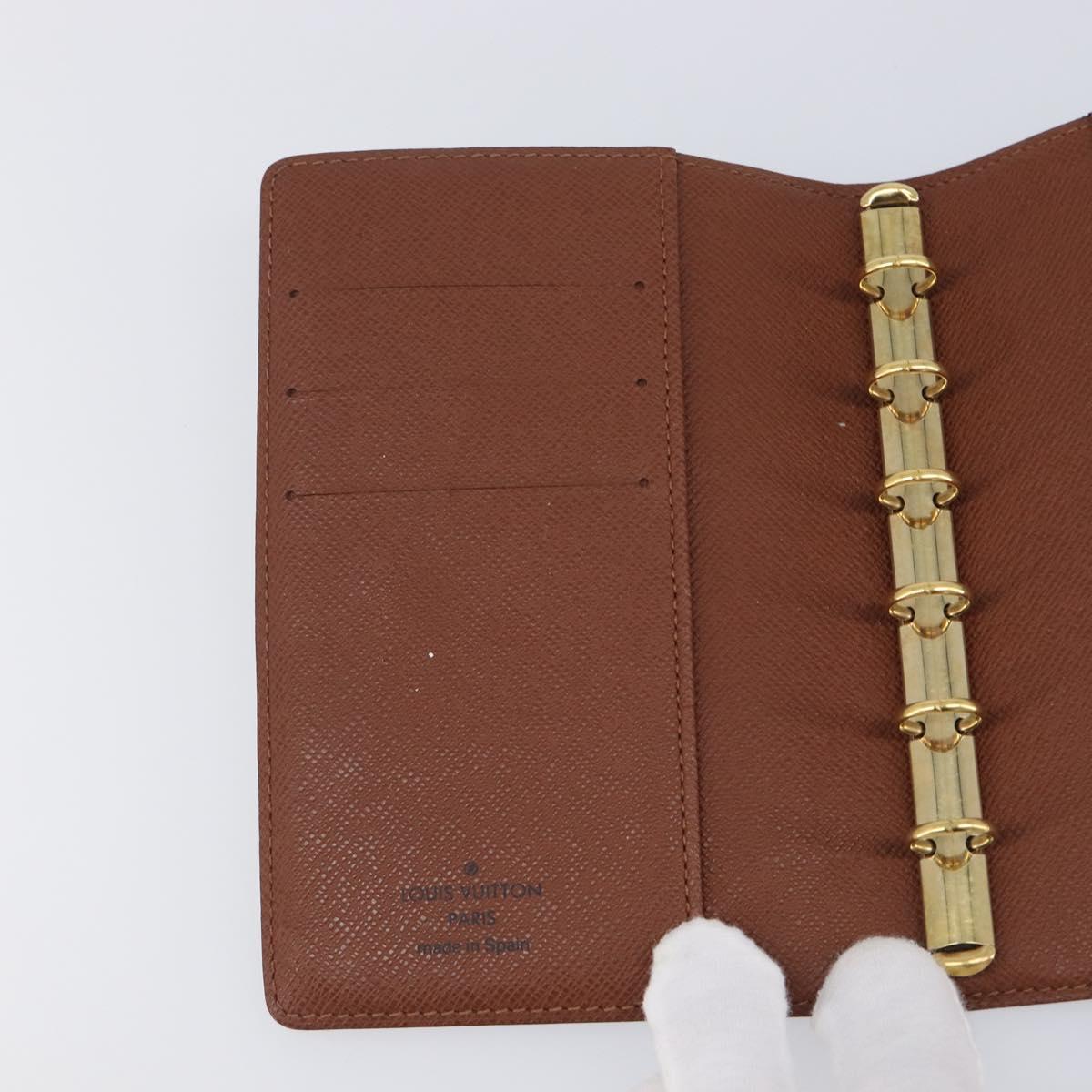 LOUIS VUITTON Monogram Agenda PM Day Planner Cover R20005 LV Auth BA15745
