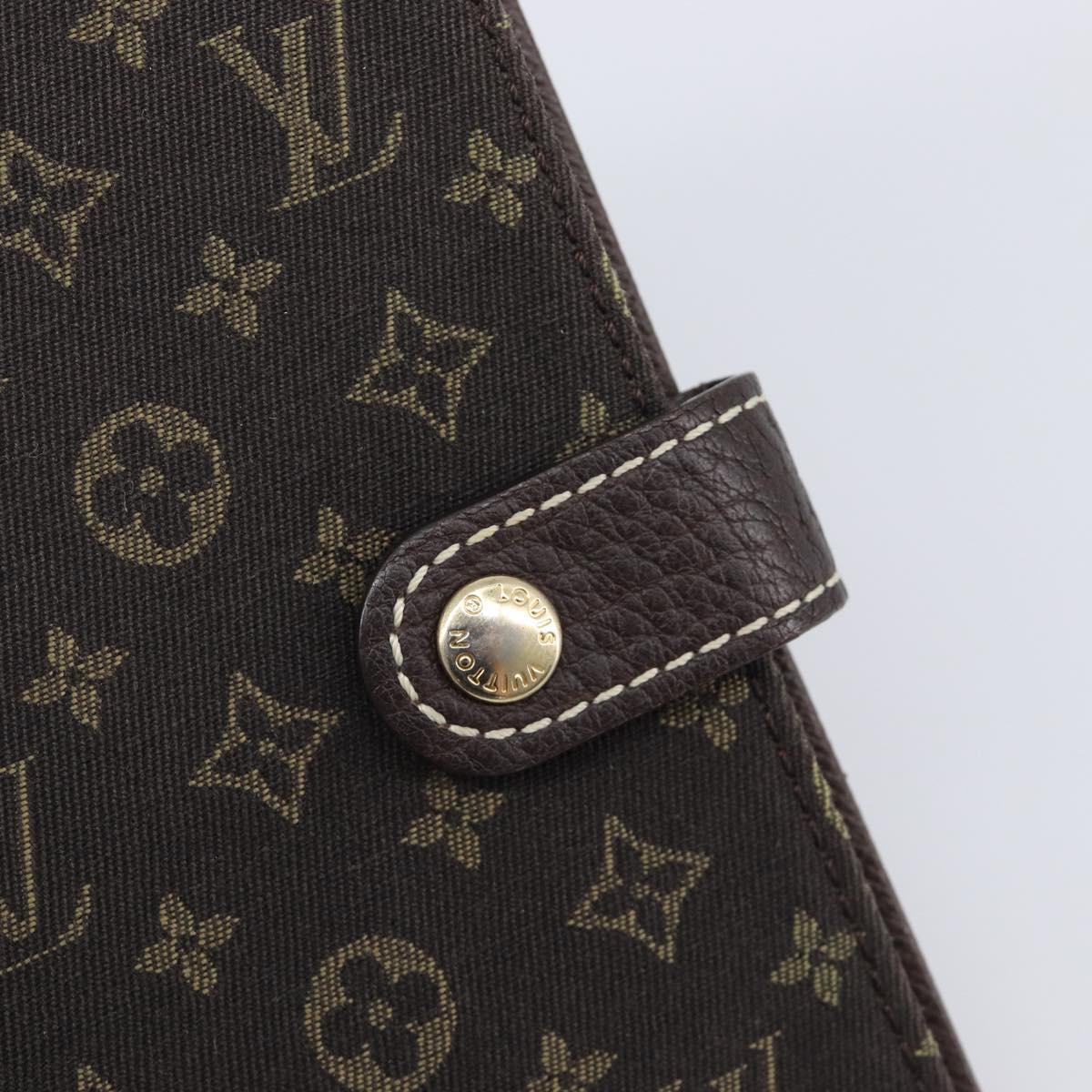 LOUIS VUITTON Monogram Mini Lin Agenda PM Ebene R20916 LV Auth BA15746