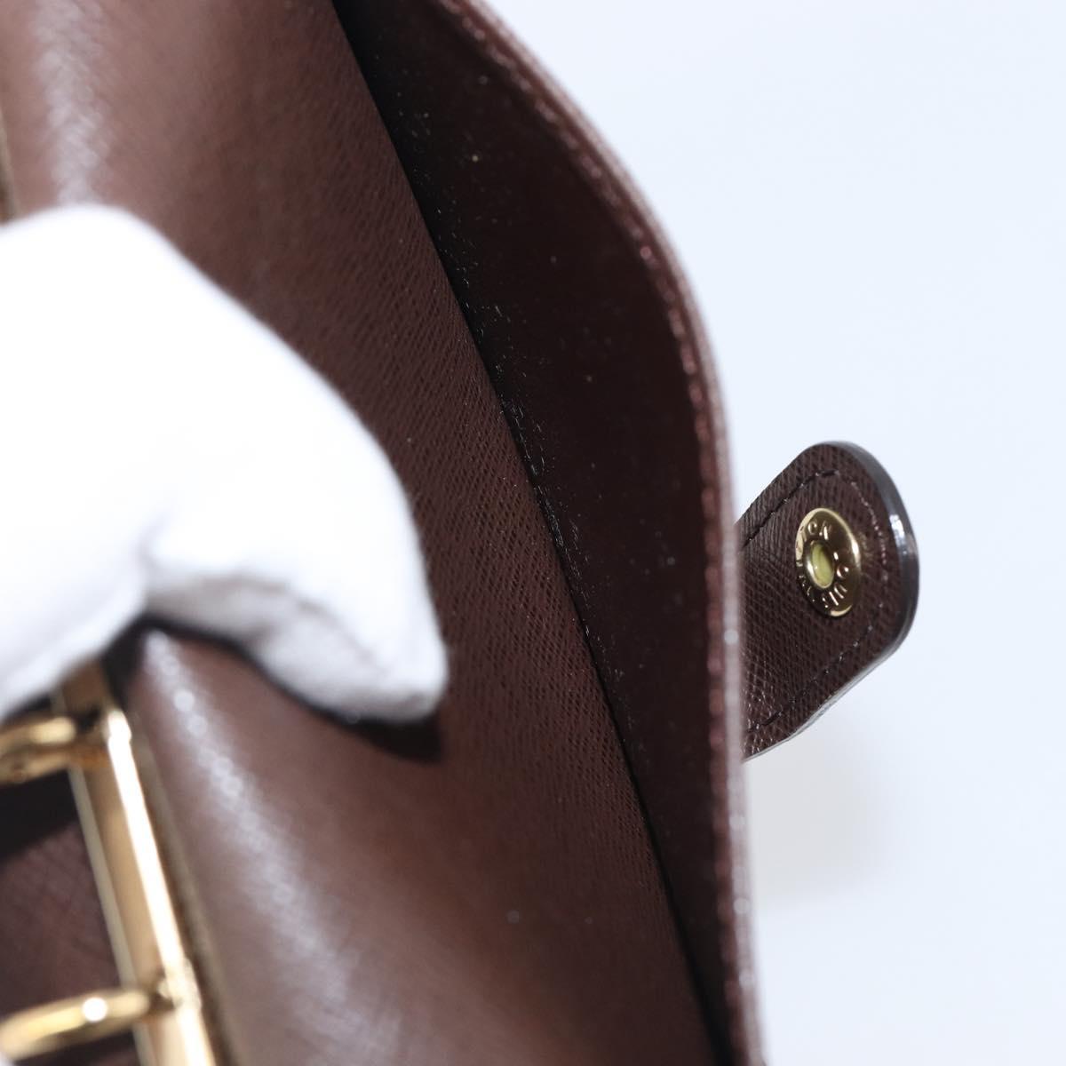 LOUIS VUITTON Monogram Mini Lin Agenda PM Ebene R20916 LV Auth BA15746