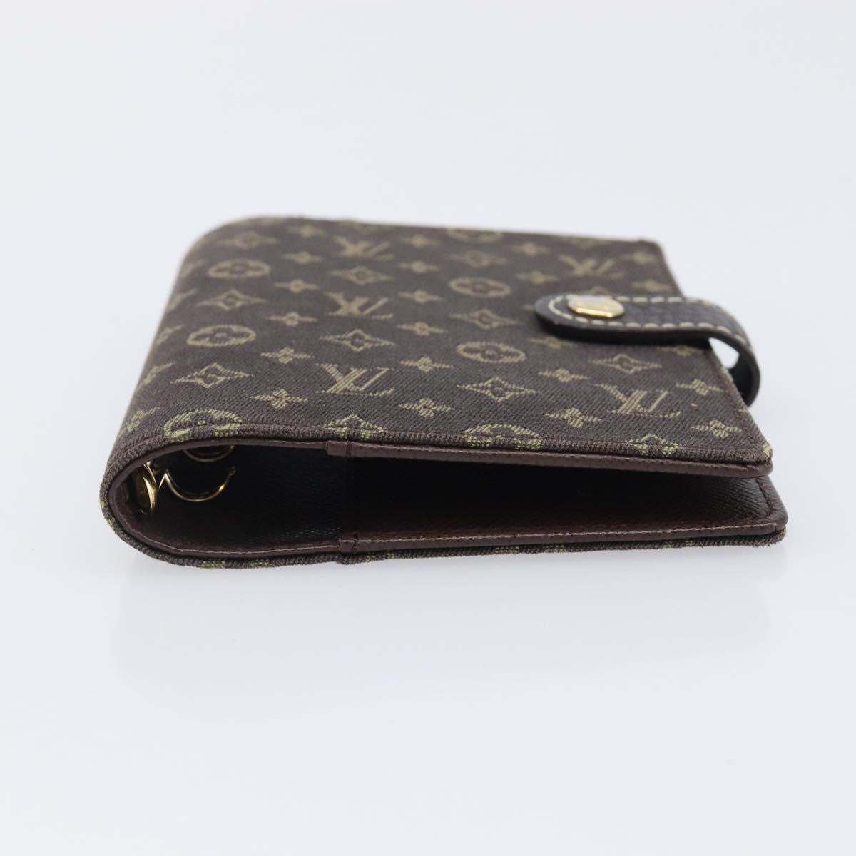 LOUIS VUITTON Monogram Mini Lin Agenda PM Ebene R20916 LV Auth BA15746