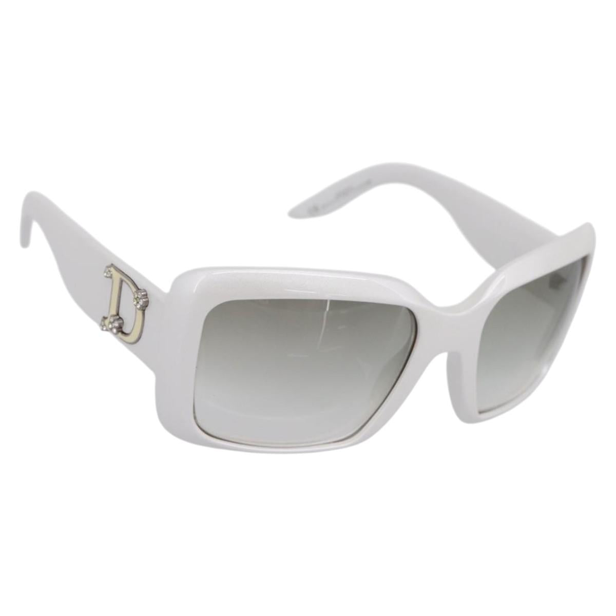 Christian Dior Sunglasses plastic White Auth BA15749