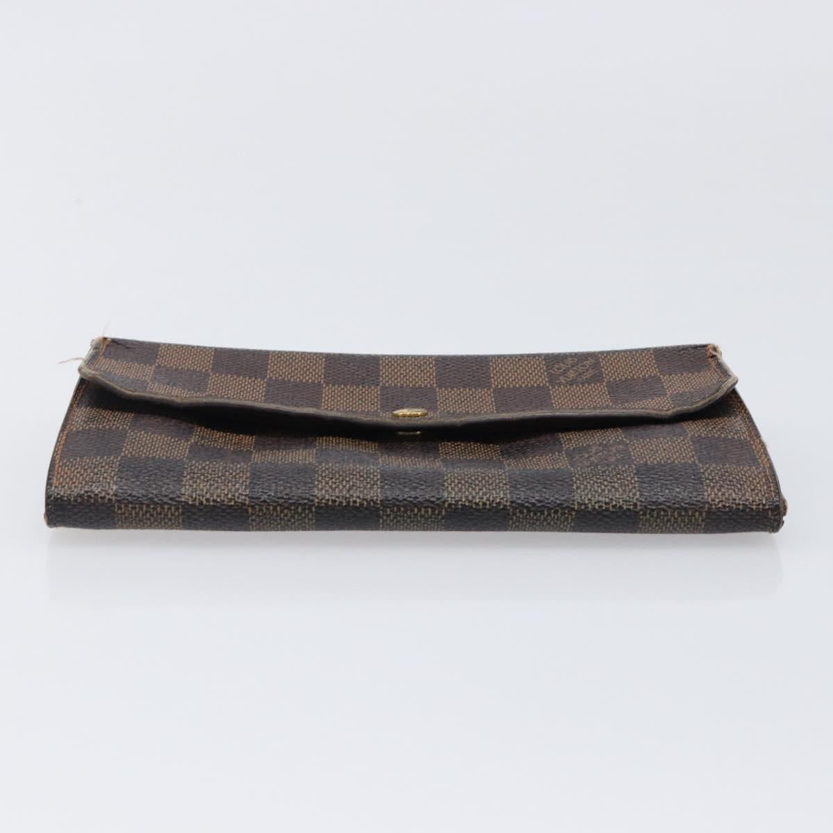 LOUIS VUITTON Damier Ebene Epi Monogram Wallet 3 Set Black LV Auth BA15750
