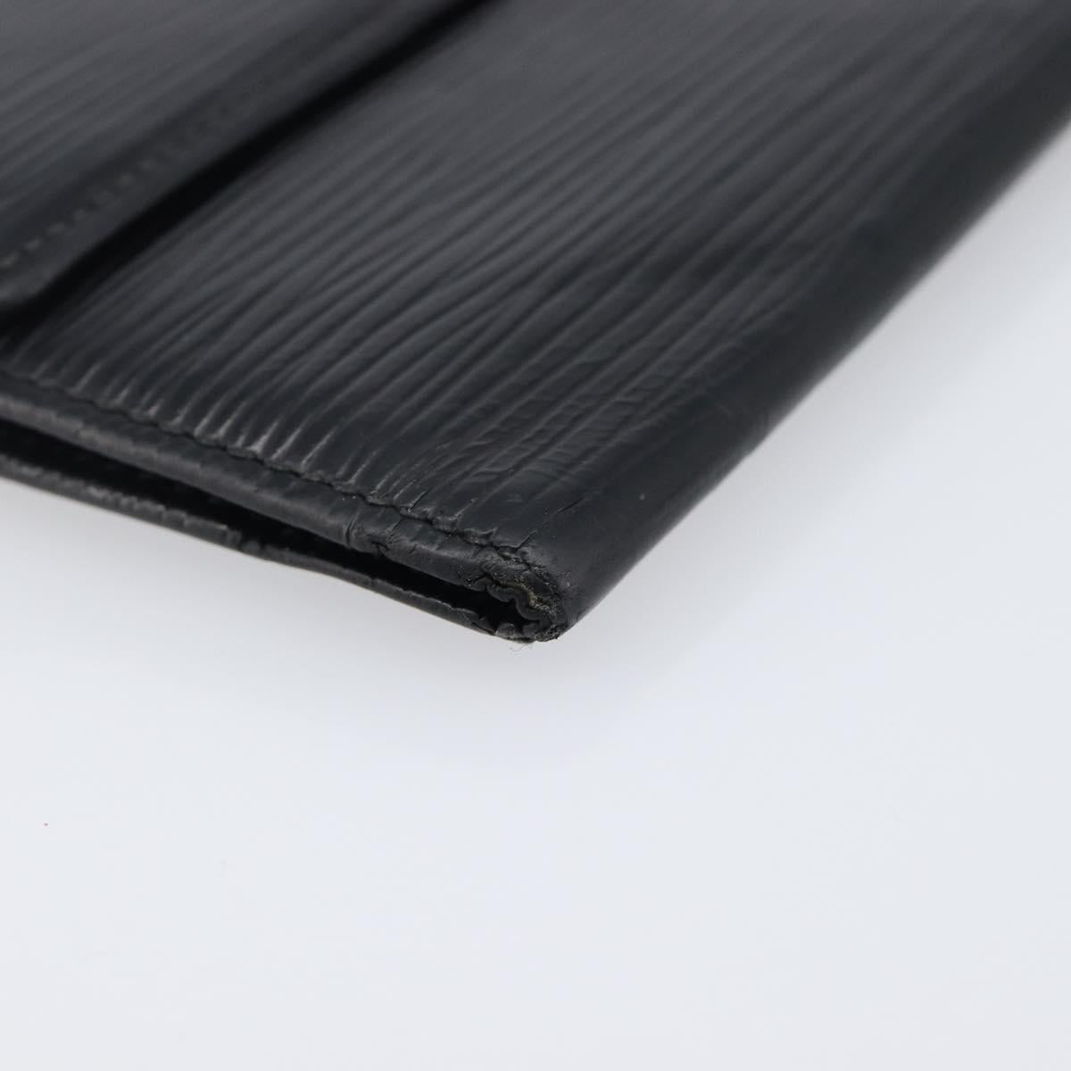 LOUIS VUITTON Damier Ebene Epi Monogram Wallet 3 Set Black LV Auth BA15750