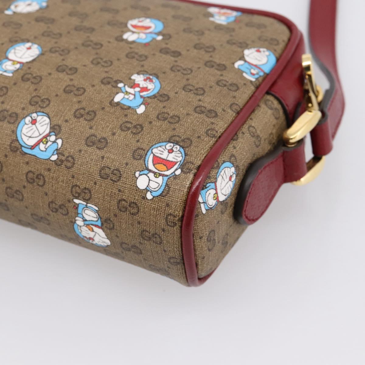 GUCCI Micro GG Supreme Doraemon Collaboration Bag PVC Beige 647784 Auth BA15754M