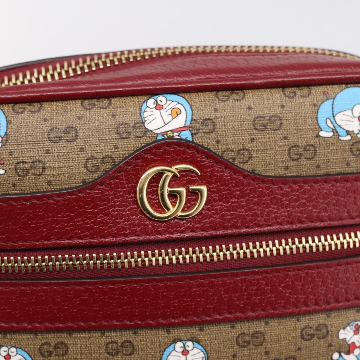 GUCCI Micro GG Supreme Doraemon Collaboration Bag PVC Beige 647784 Auth BA15754M