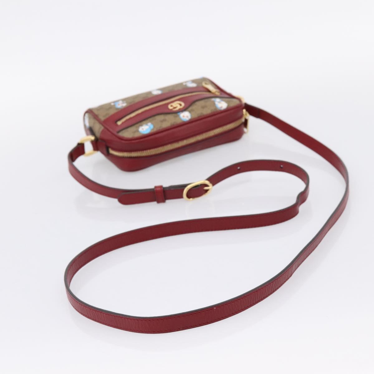 GUCCI Micro GG Supreme Doraemon Collaboration Bag PVC Beige 647784 Auth BA15754M