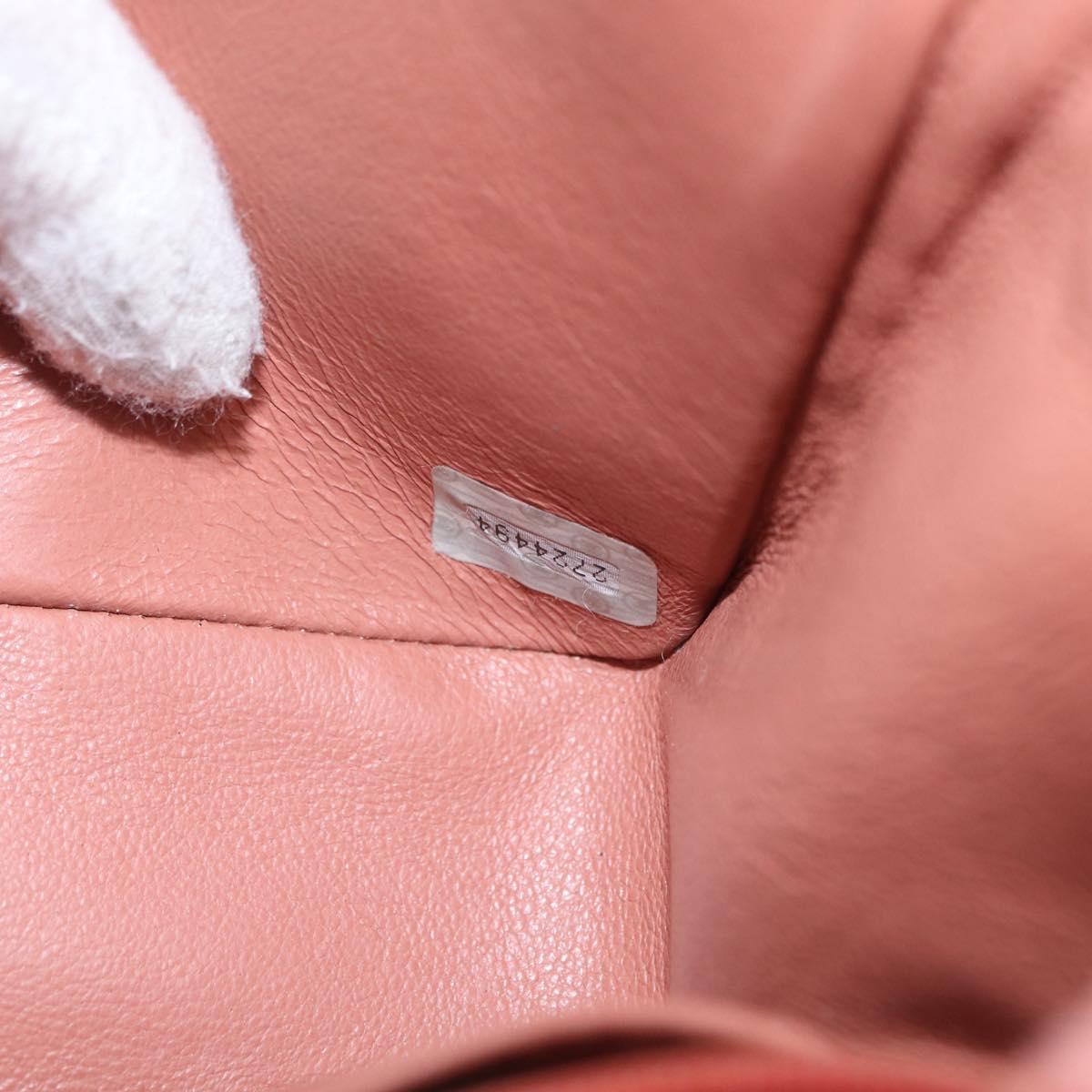 CHANEL Matelasse Diana Flap Chain Bag Canvas Orange Gold CC Auth BA15758SAV