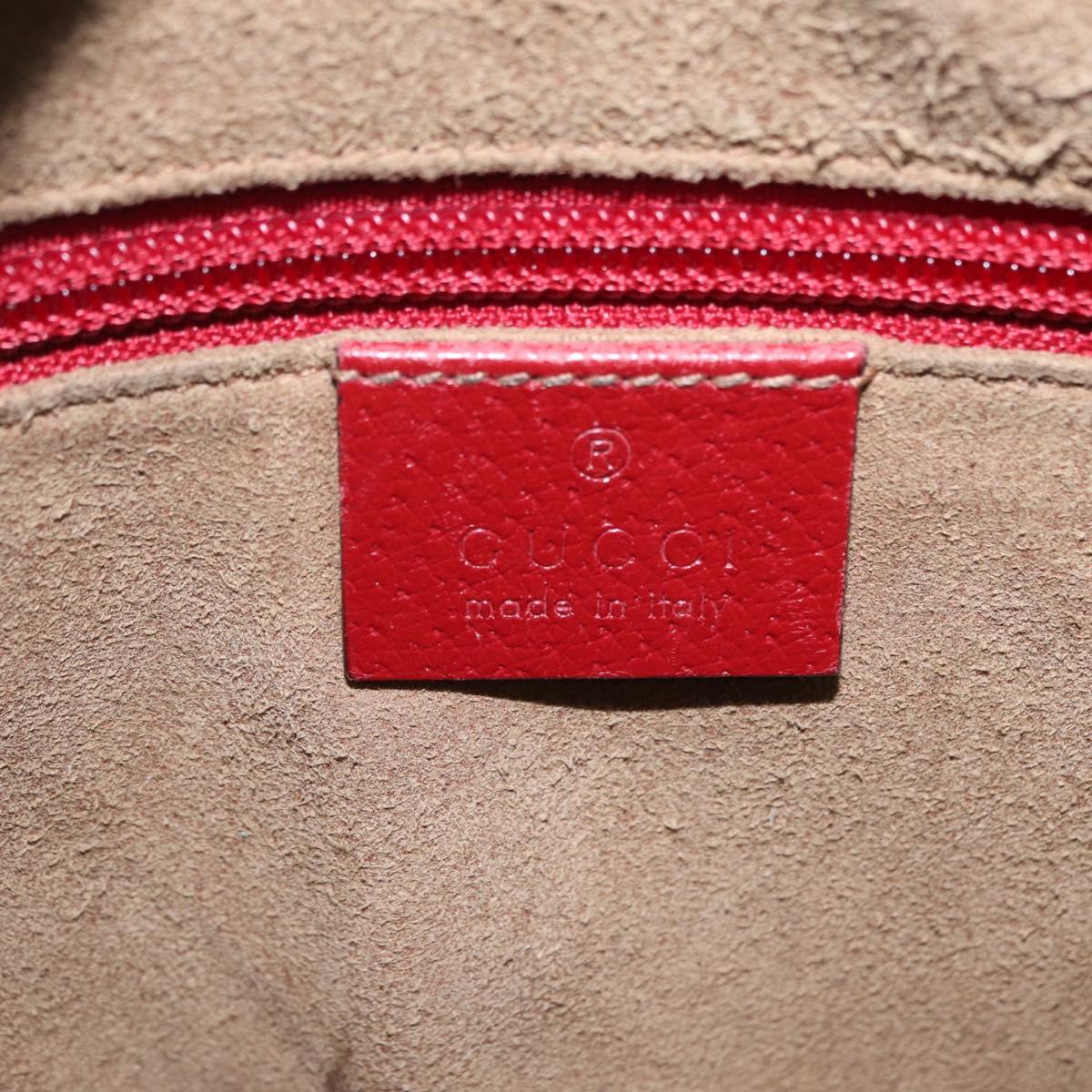 GUCCI GG Supreme Web Sherry Line Bag PVC Beige Silver 450947 Auth BA15761V