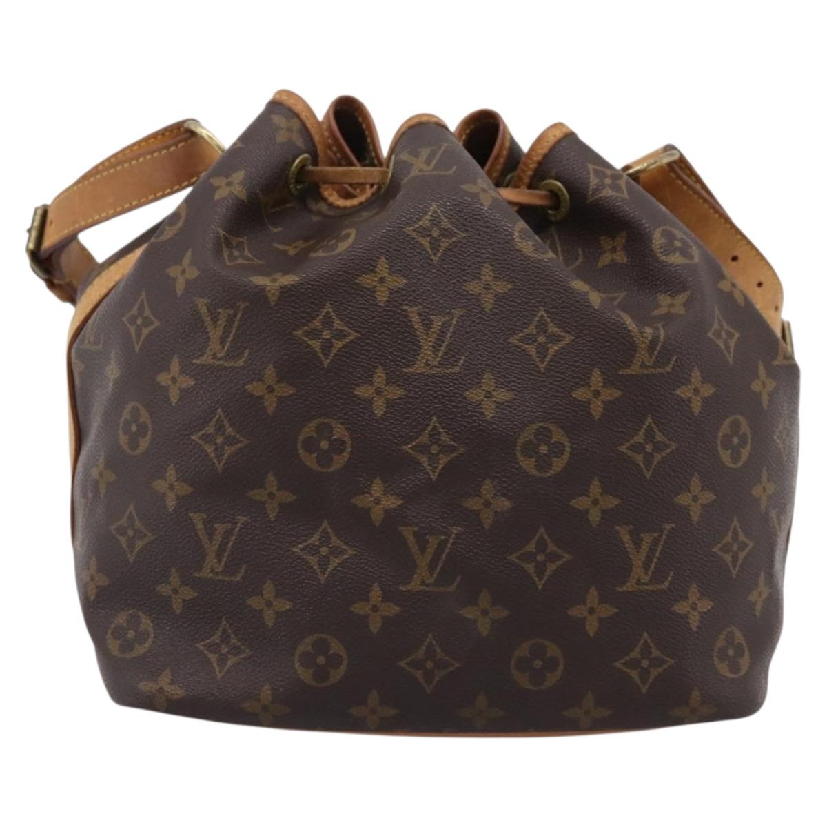 LOUIS VUITTON Monogram Petit Noe Shoulder Bag M42226 LV Auth BA15769