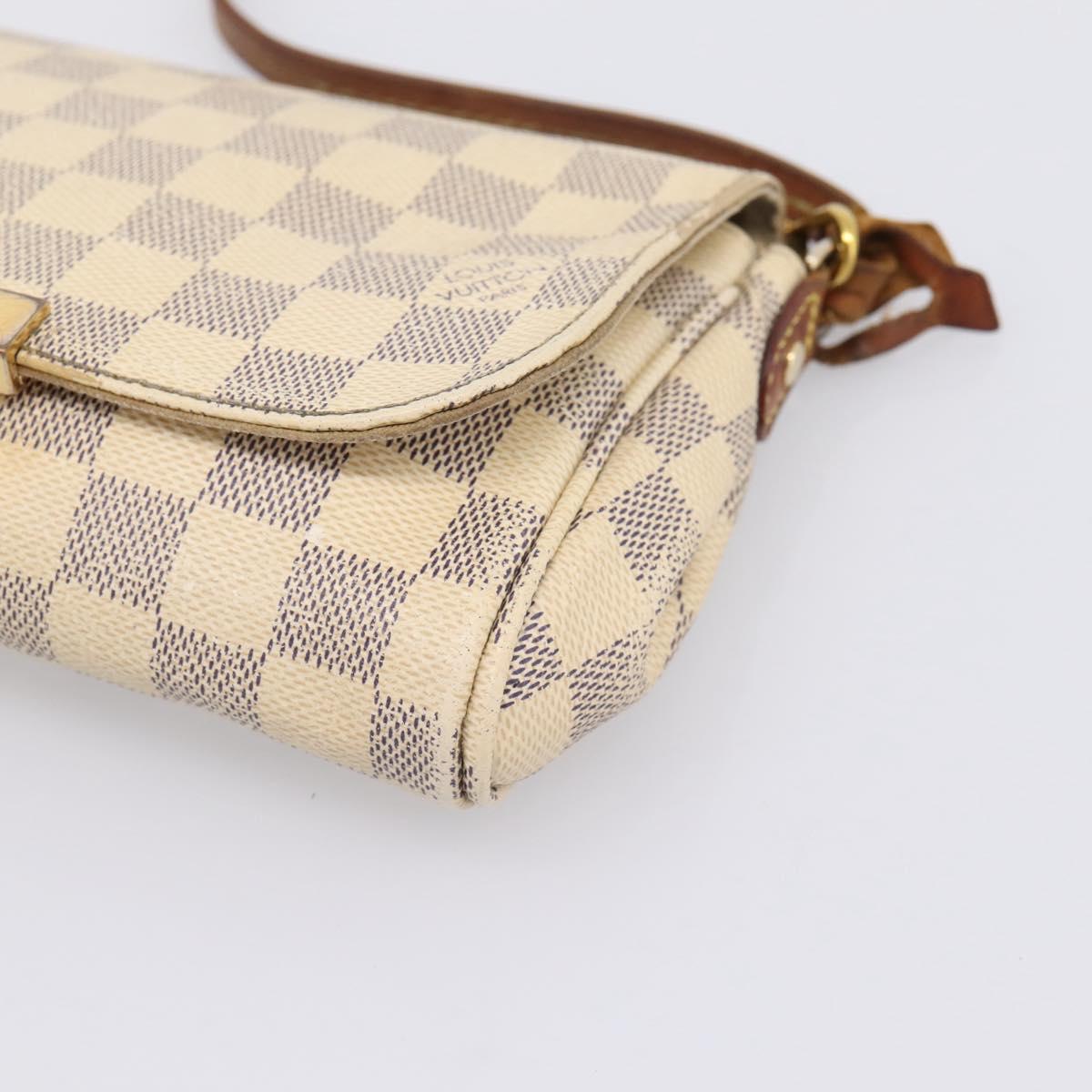 LOUIS VUITTON Damier Azur Favorit PM Shoulder Bag 2way N41277 LV Auth BA15771