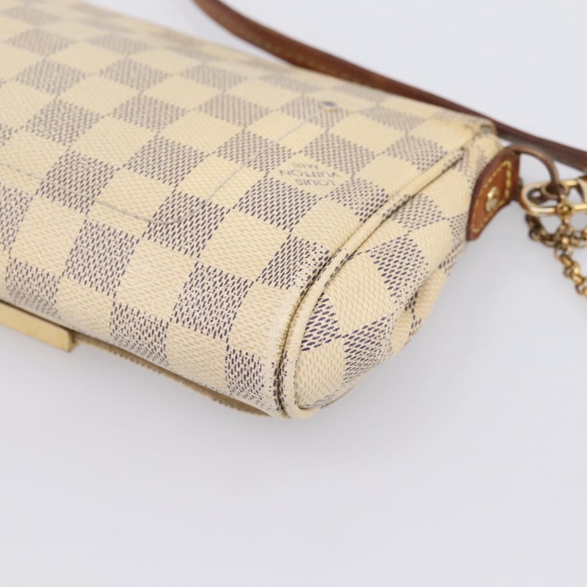 LOUIS VUITTON Damier Azur Favorit PM Shoulder Bag 2way N41277 LV Auth BA15771