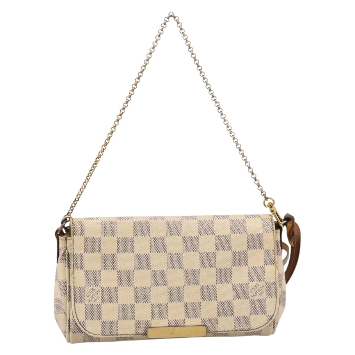 LOUIS VUITTON Damier Azur Favorit PM Shoulder Bag 2way N41277 LV Auth BA15771