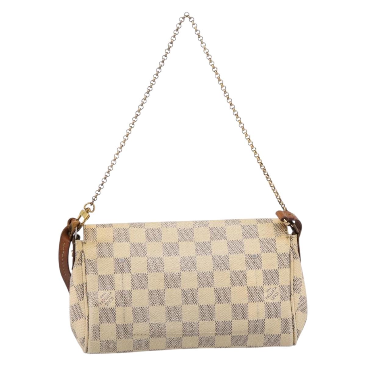 LOUIS VUITTON Damier Azur Favorit PM Shoulder Bag 2way N41277 LV Auth BA15771