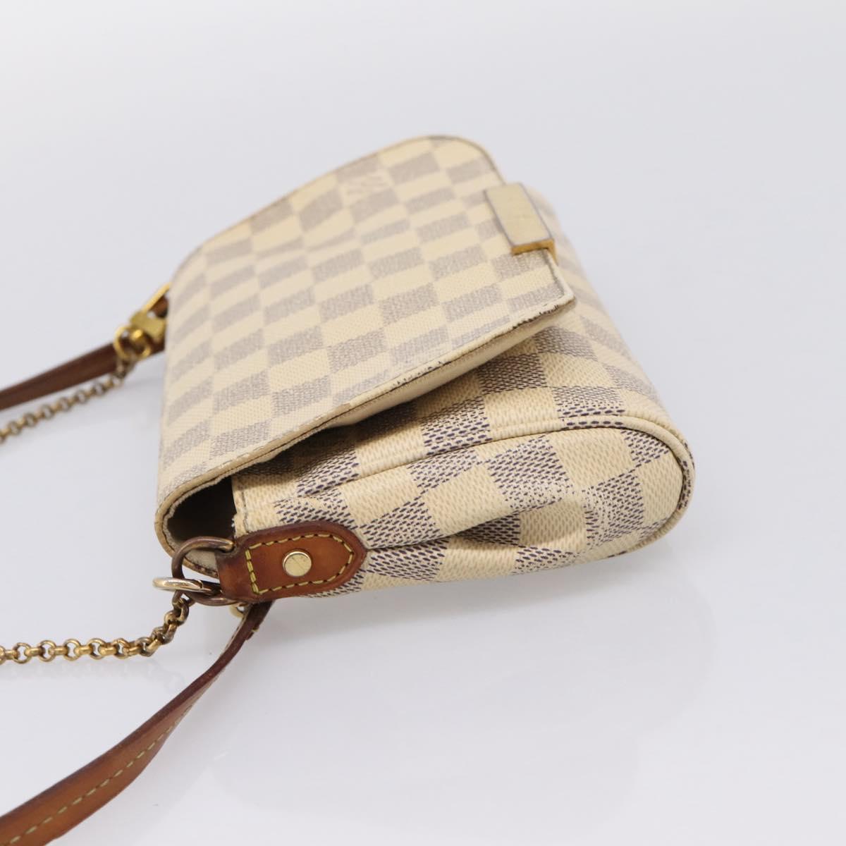 LOUIS VUITTON Damier Azur Favorit PM Shoulder Bag 2way N41277 LV Auth BA15771