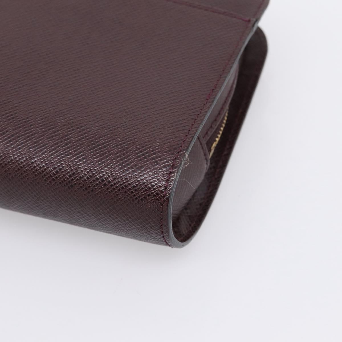 LOUIS VUITTON Taiga Baikal Clutch Bag Acajou M30186 LV Auth BA15773A