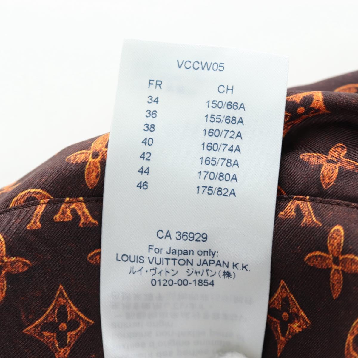 LOUIS VUITTON Catgram Shorts Pants Silk 40 Brown LV Auth BA15775SAM