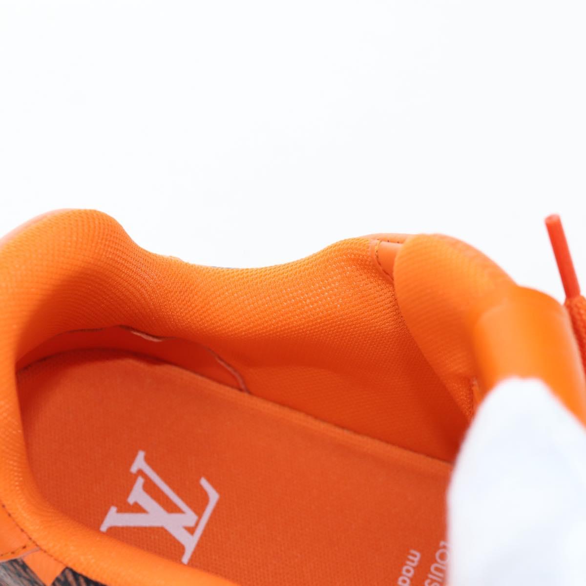 LOUIS VUITTON Damier Pop LV Trainer Shoes 24 Orange 1ACN5S LV Auth BA15776M