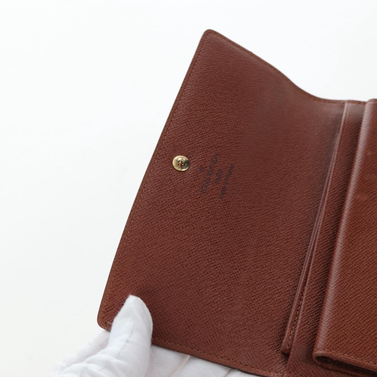 LOUIS VUITTON Monogram Porte TresorEtui Papie Wallet M61202 LV Auth BA15784