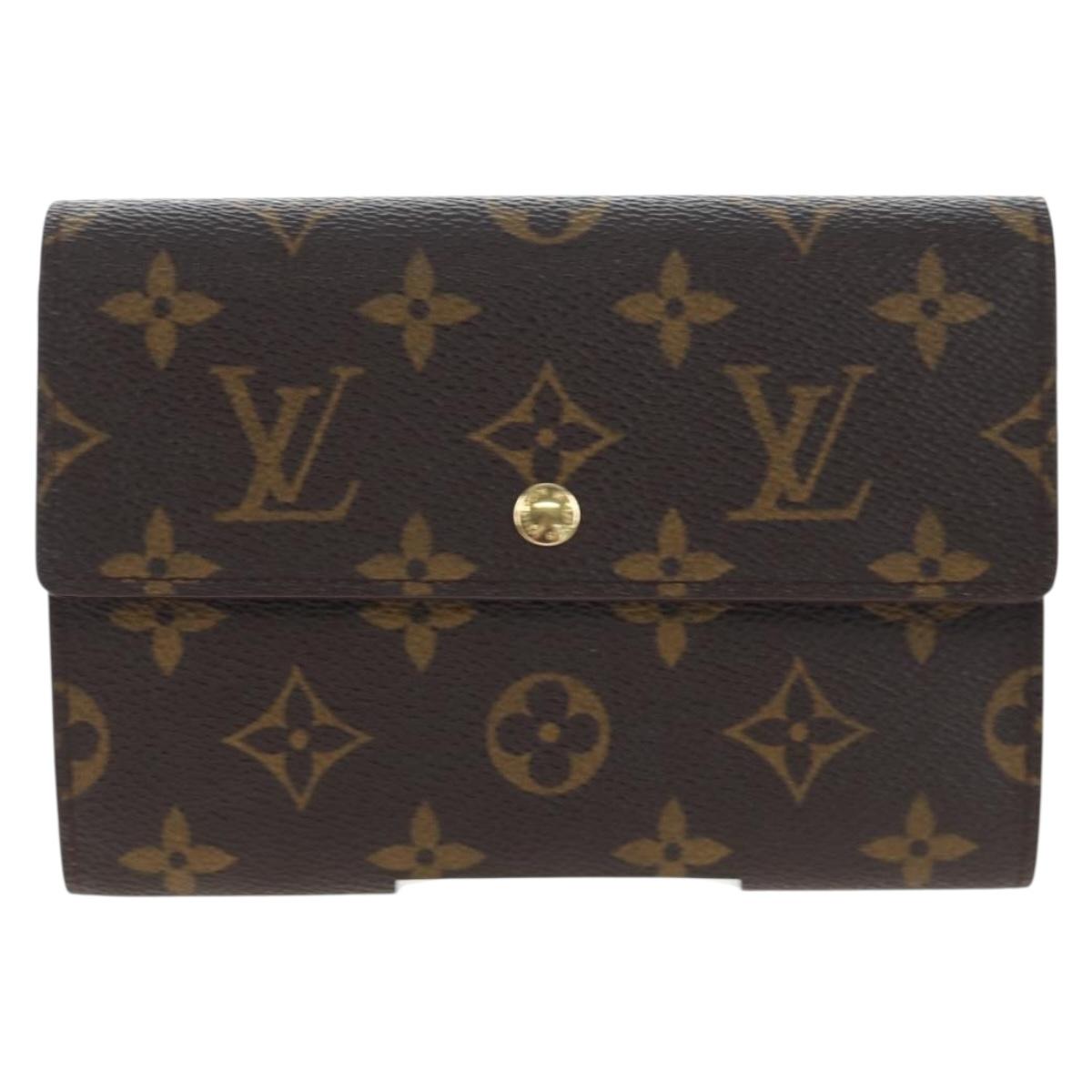 LOUIS VUITTON Monogram Porte TresorEtui Papie Wallet M61202 LV Auth BA15784