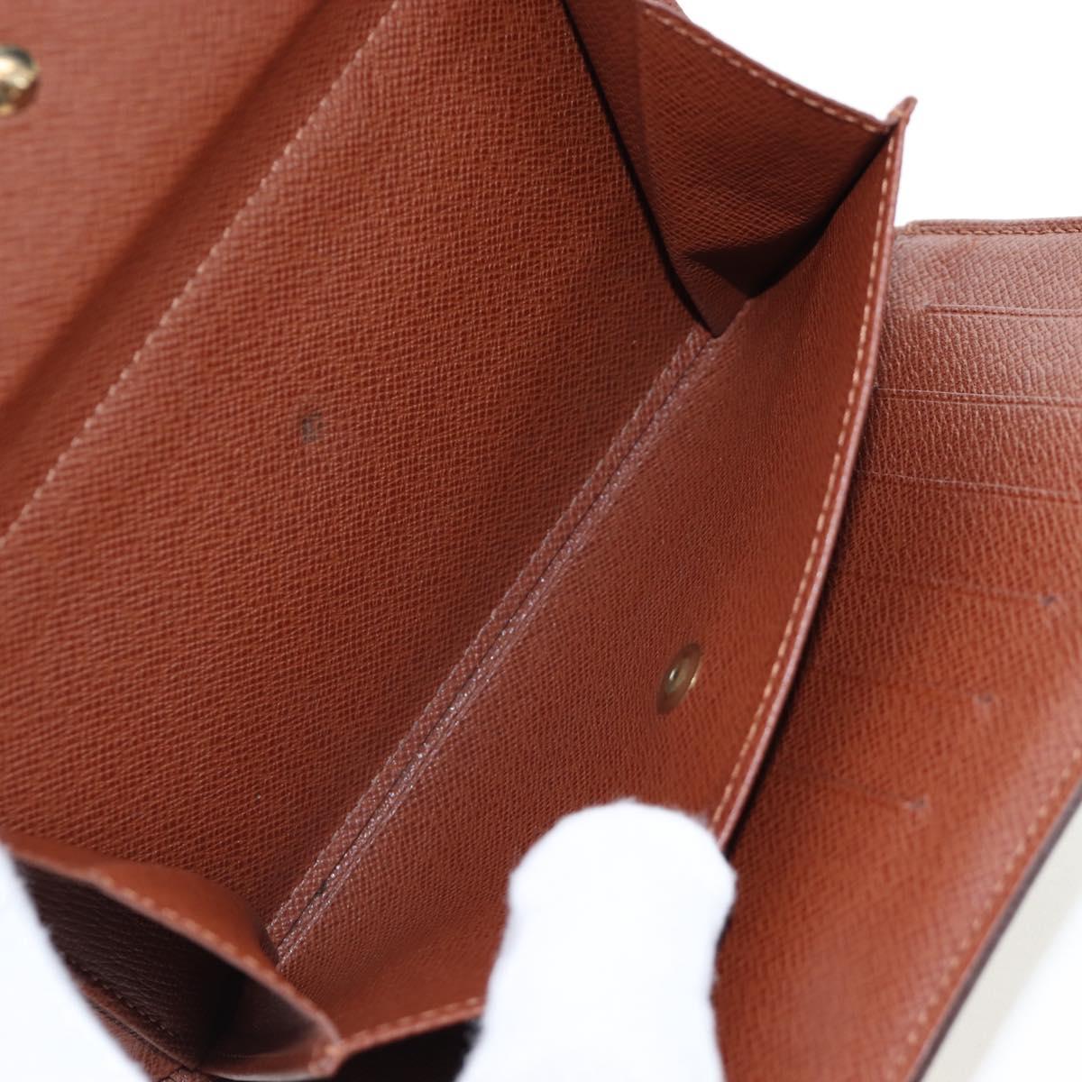 LOUIS VUITTON Monogram Porte TresorEtui Papie Wallet M61202 LV Auth BA15784