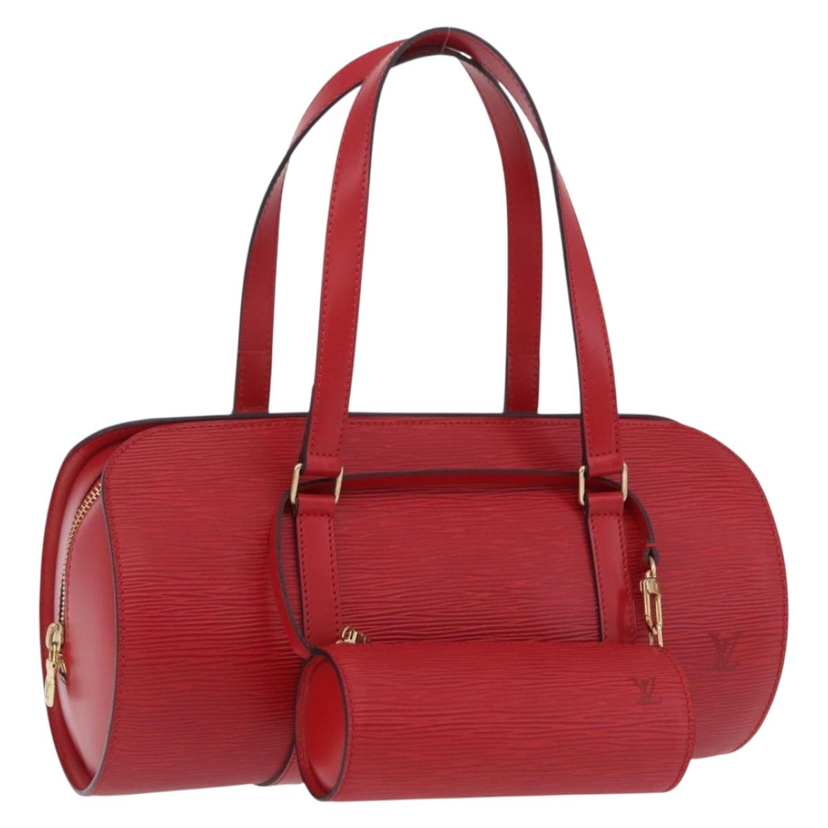 LOUIS VUITTON Epi Soufflot Hand Bag Red M52227 LV Auth BA15785V