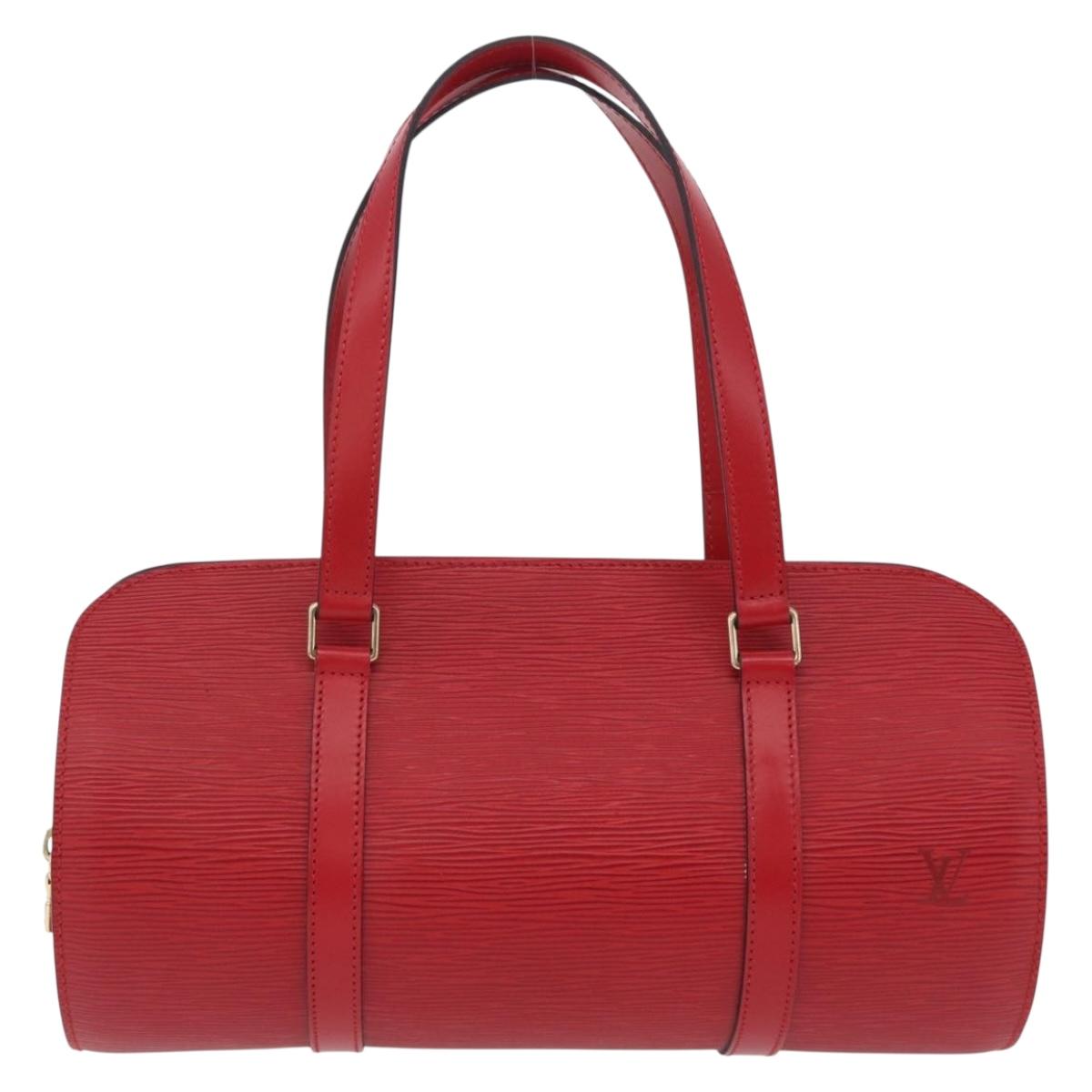 LOUIS VUITTON Epi Soufflot Hand Bag Red M52227 LV Auth BA15785V