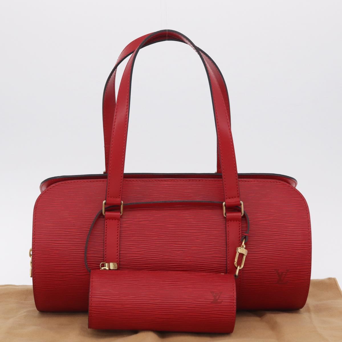 LOUIS VUITTON Epi Soufflot Hand Bag Red M52227 LV Auth BA15785V