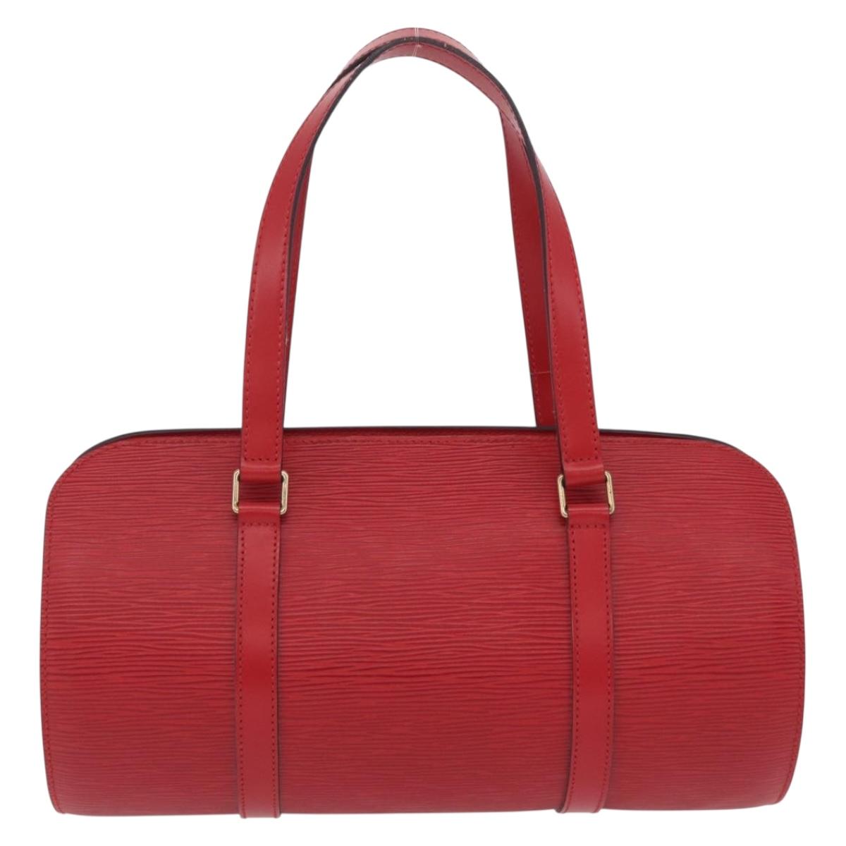 LOUIS VUITTON Epi Soufflot Hand Bag Red M52227 LV Auth BA15785V