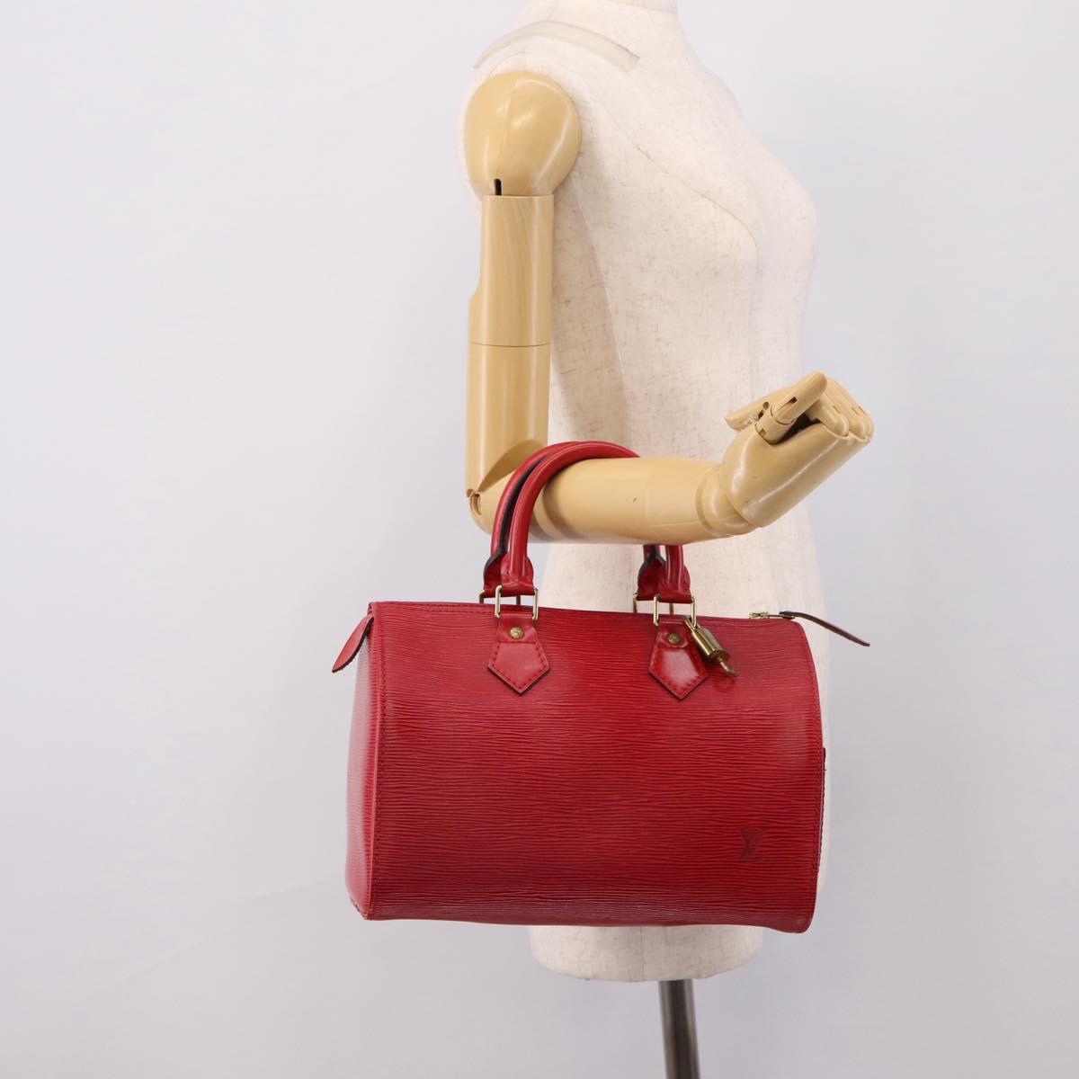 LOUIS VUITTON Epi Speedy 25 Hand Bag Castilian Red M43017 LV Auth BA15786V