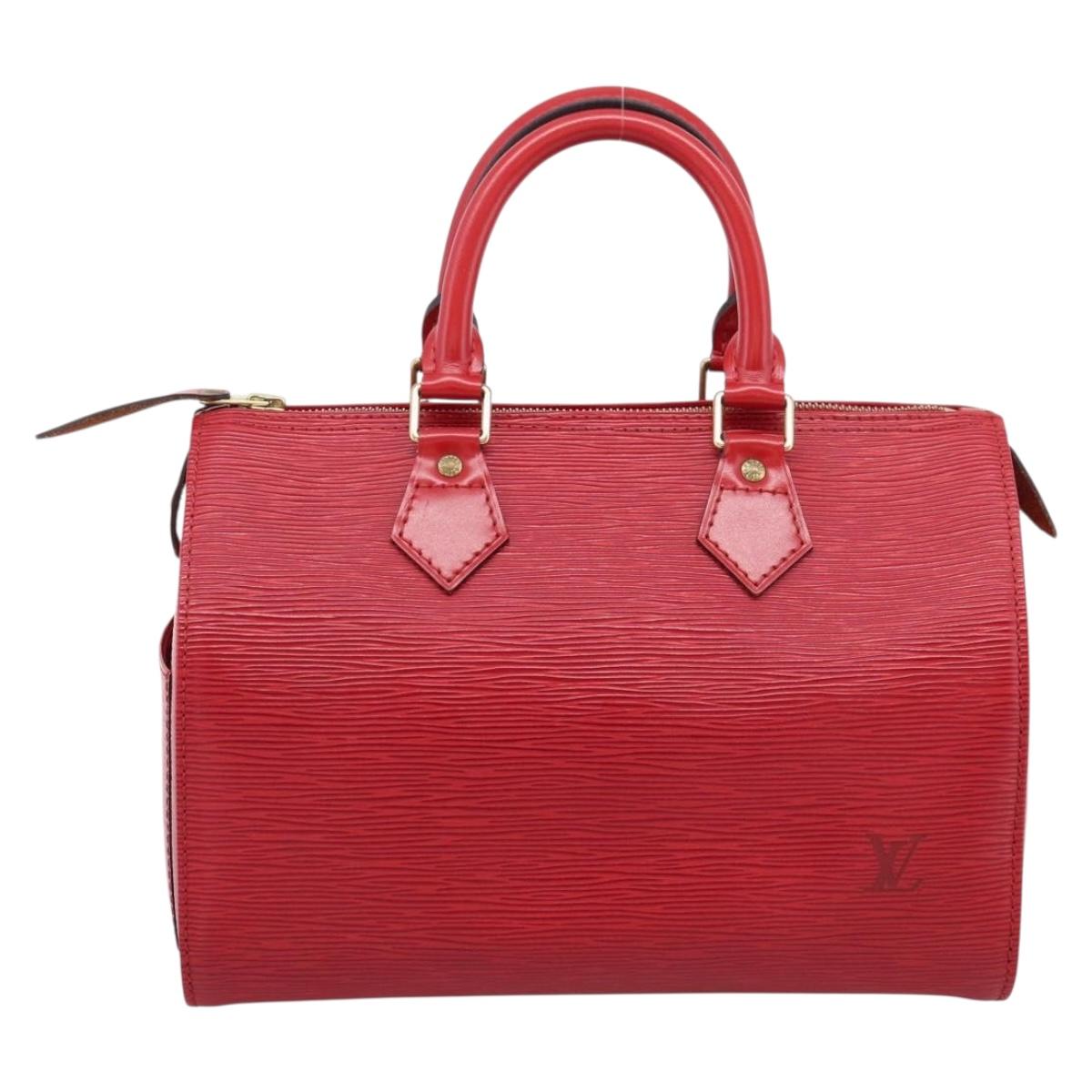 LOUIS VUITTON Epi Speedy 25 Hand Bag Castilian Red M43017 LV Auth BA15786V