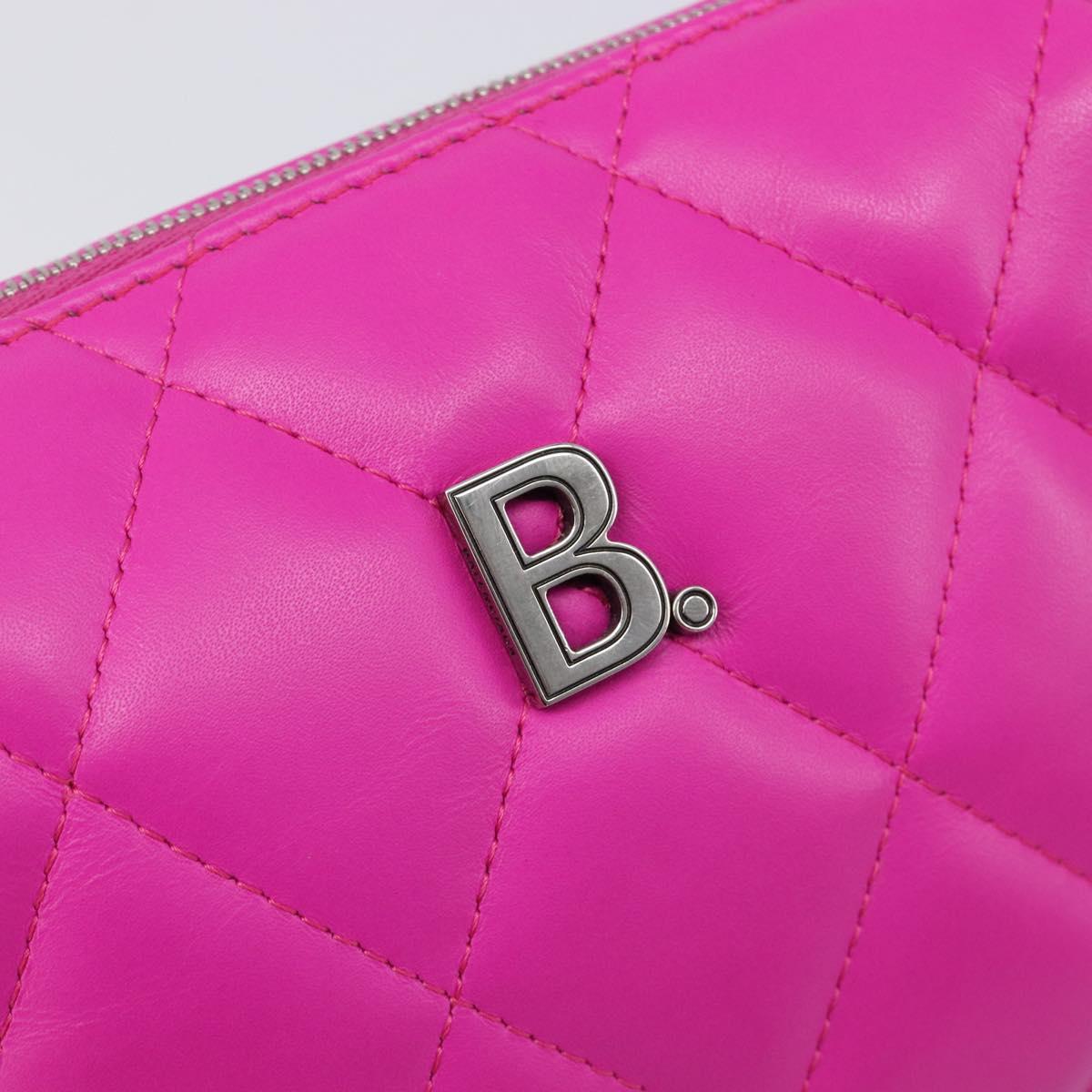 BALENCIAGA Touch Puffy Camera Bag XS Leather Purple Silver 616060 Auth BA15787V