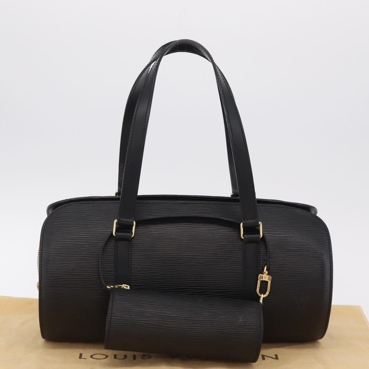 LOUIS VUITTON Epi Soufflot Hand Bag Black M52222 LV Auth BA15788V