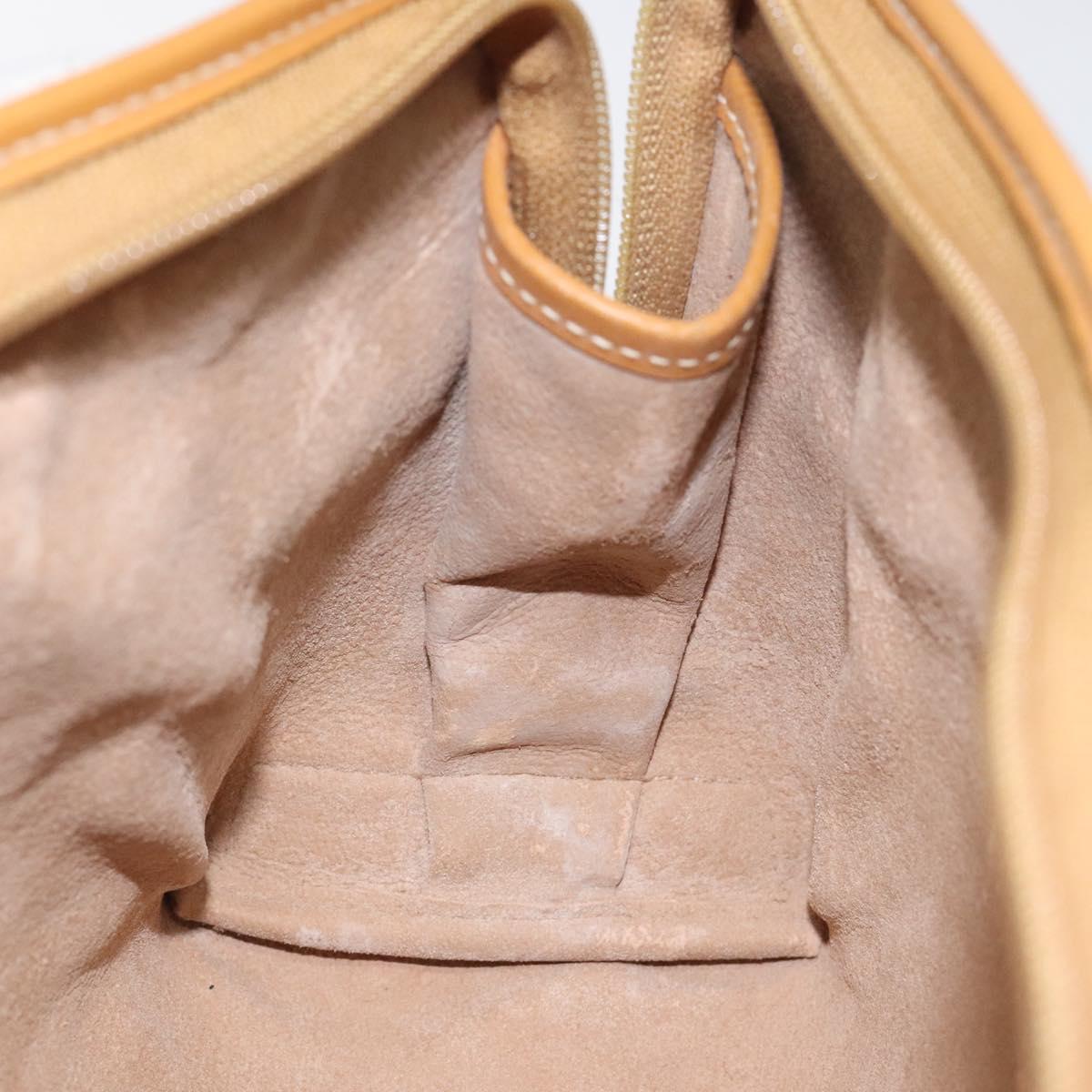 GUCCI Micro GG Supreme Clutch Bag PVC Beige Gold 014 58 0198 Auth BA1579