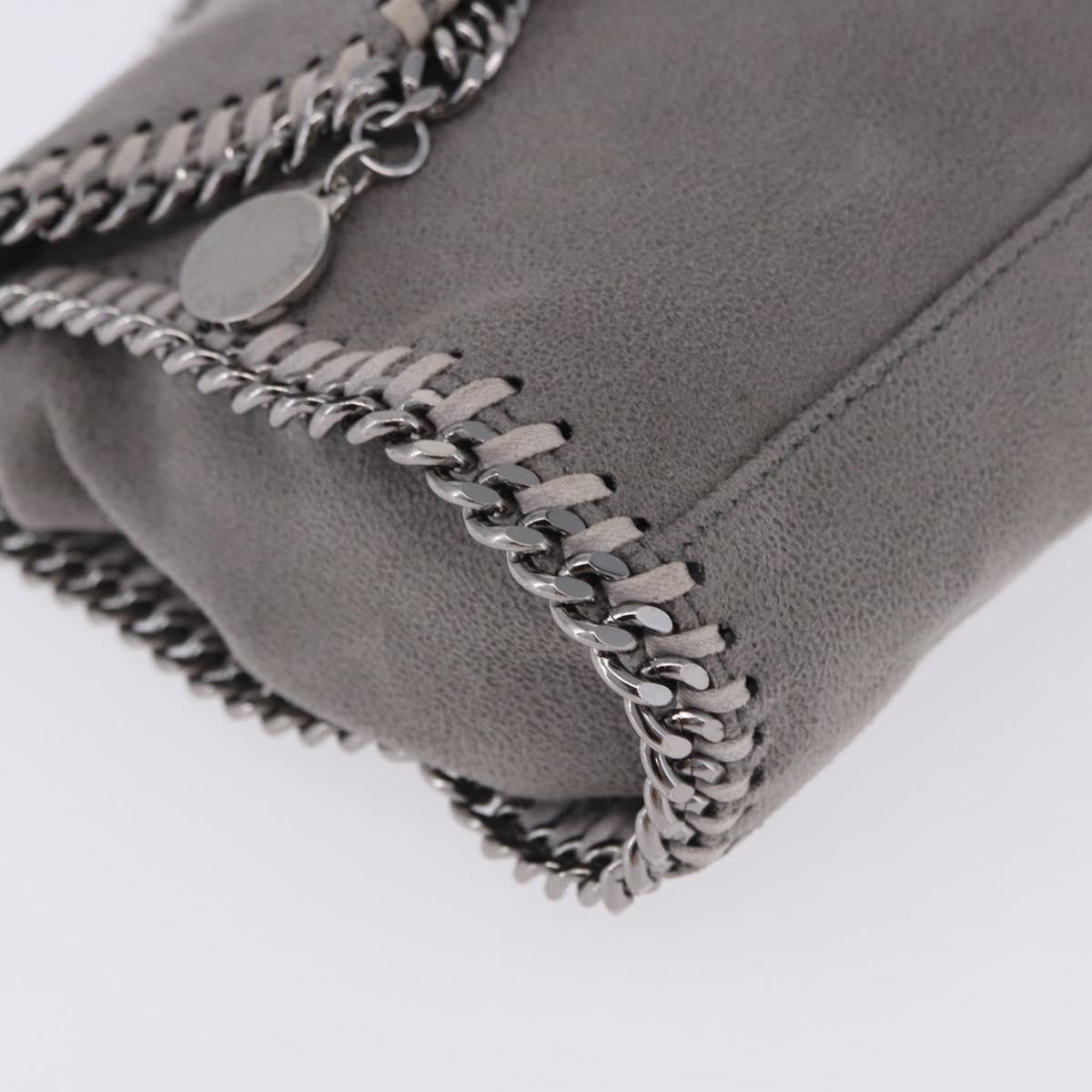 Stella MacCartney Falabella Chain Bag Polyester Gray Silver 364519 Auth BA15790A