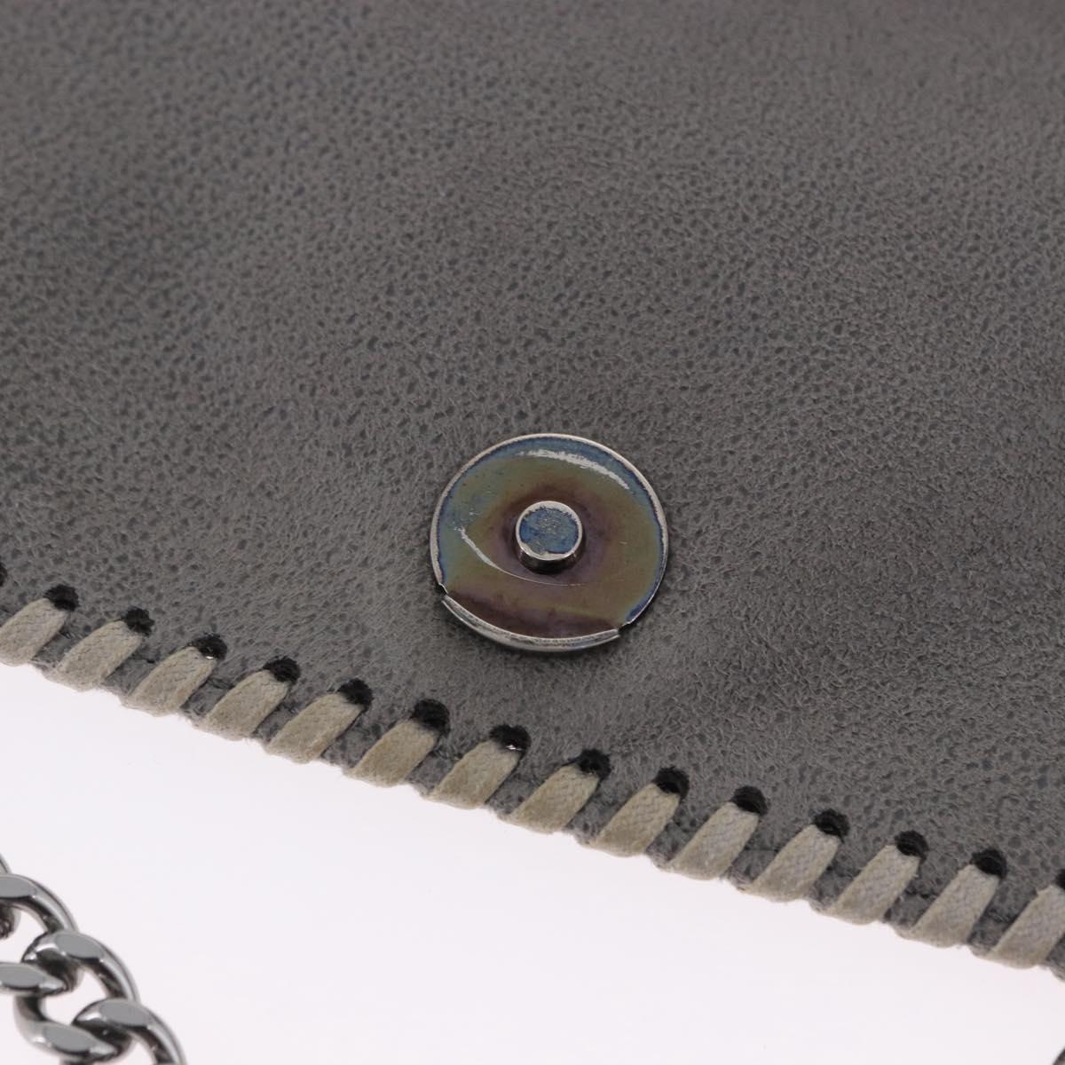 Stella MacCartney Falabella Chain Bag Polyester Gray Silver 364519 Auth BA15790A